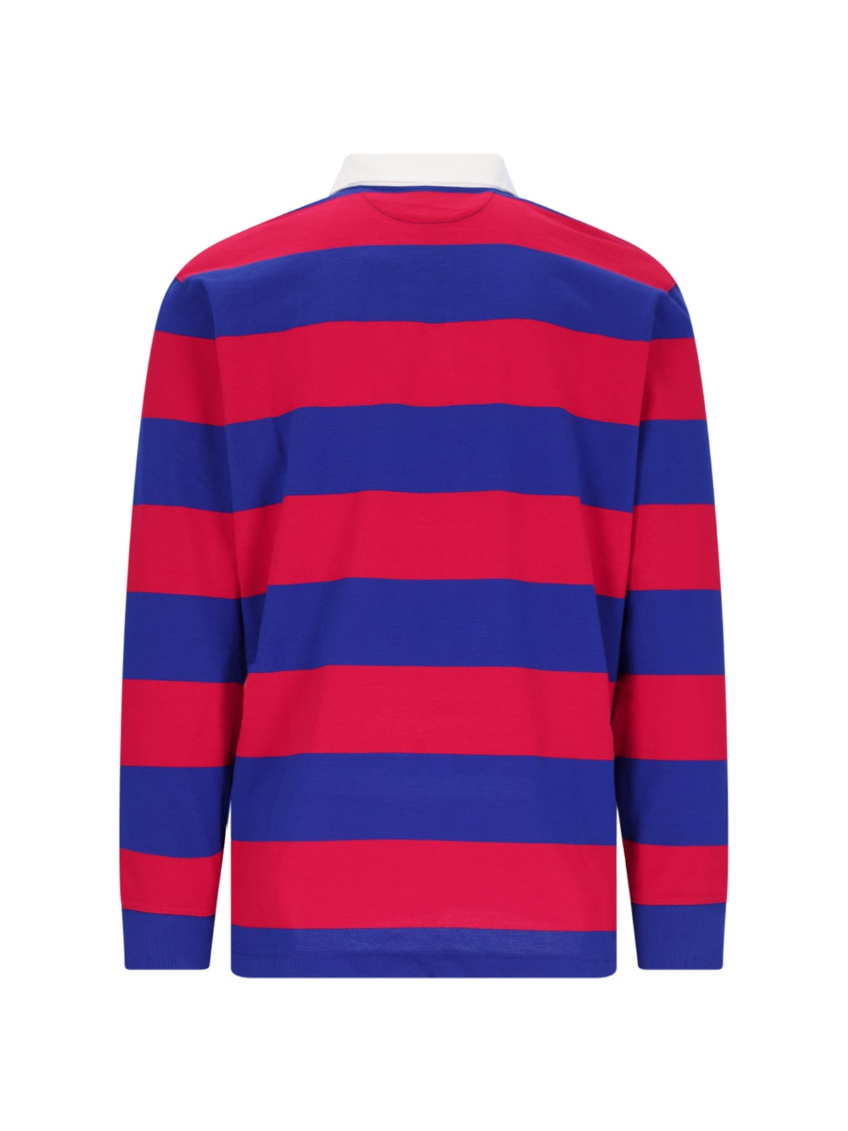 Shop Polo Ralph Lauren Striped Polo Shirt In Red