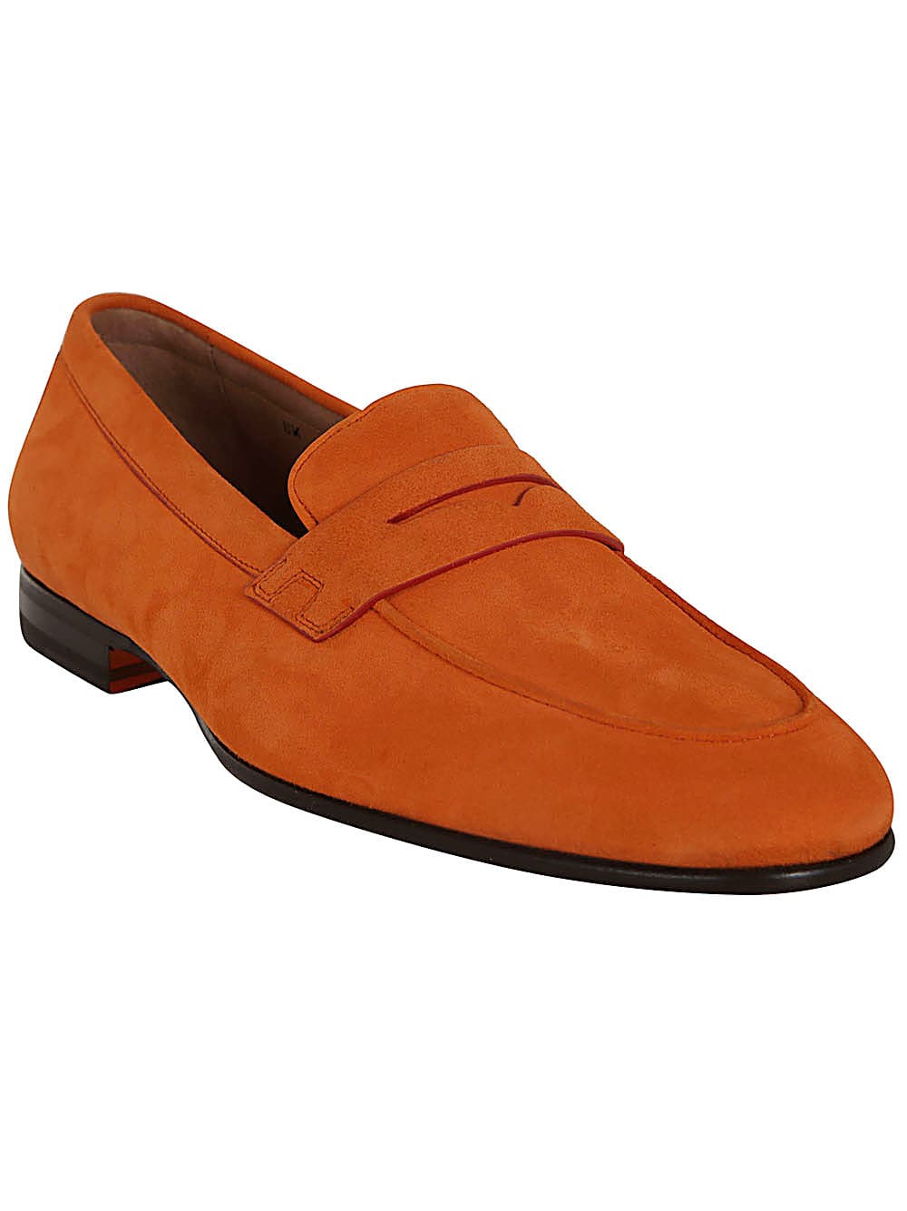 Shop Santoni Carlos Loafers In Orange