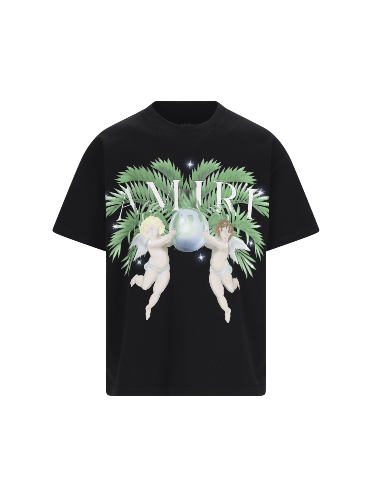 Shop Amiri Angel Print T-shirt In Black