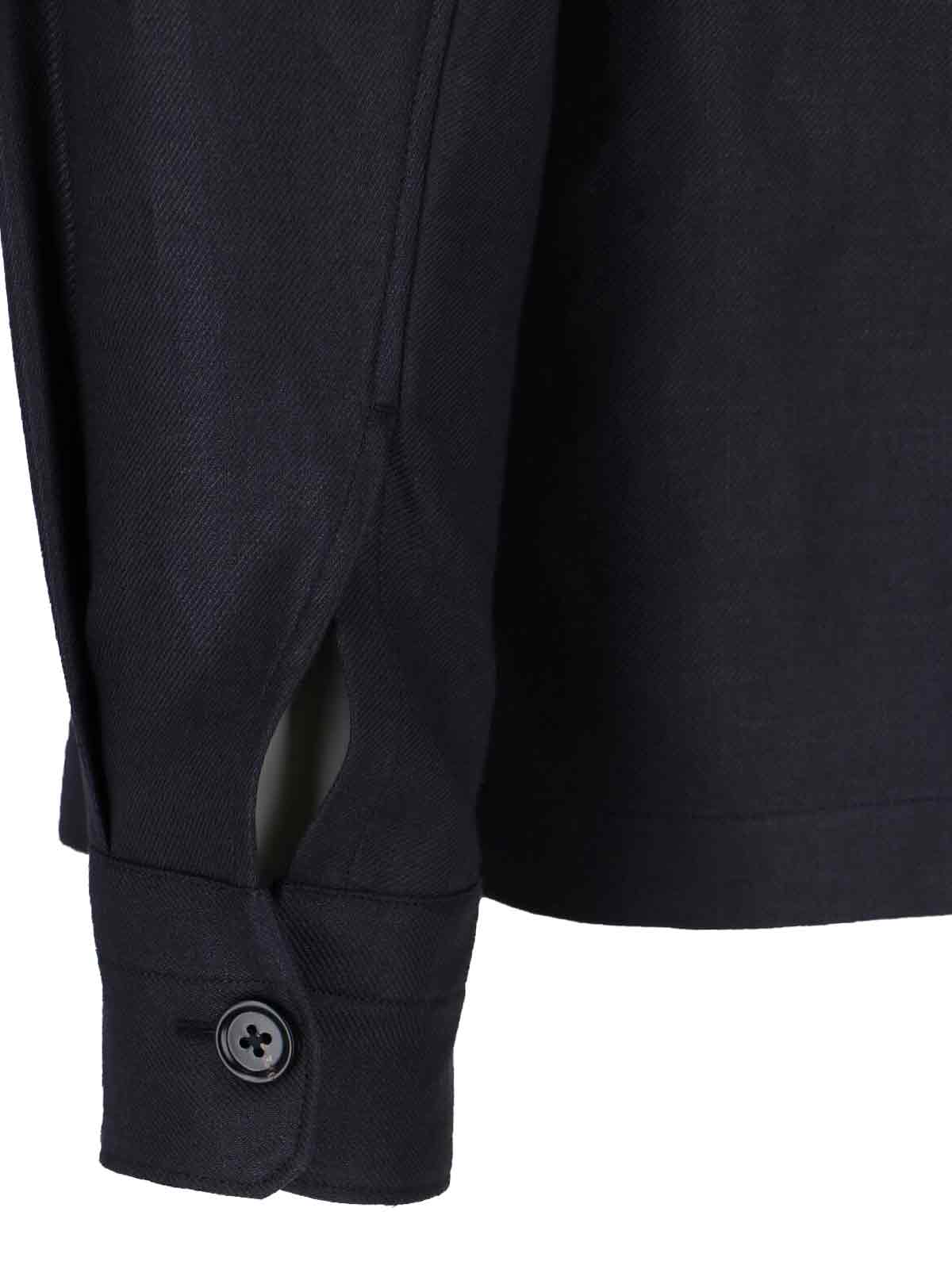Shop Zegna Linen Shirt In Blue