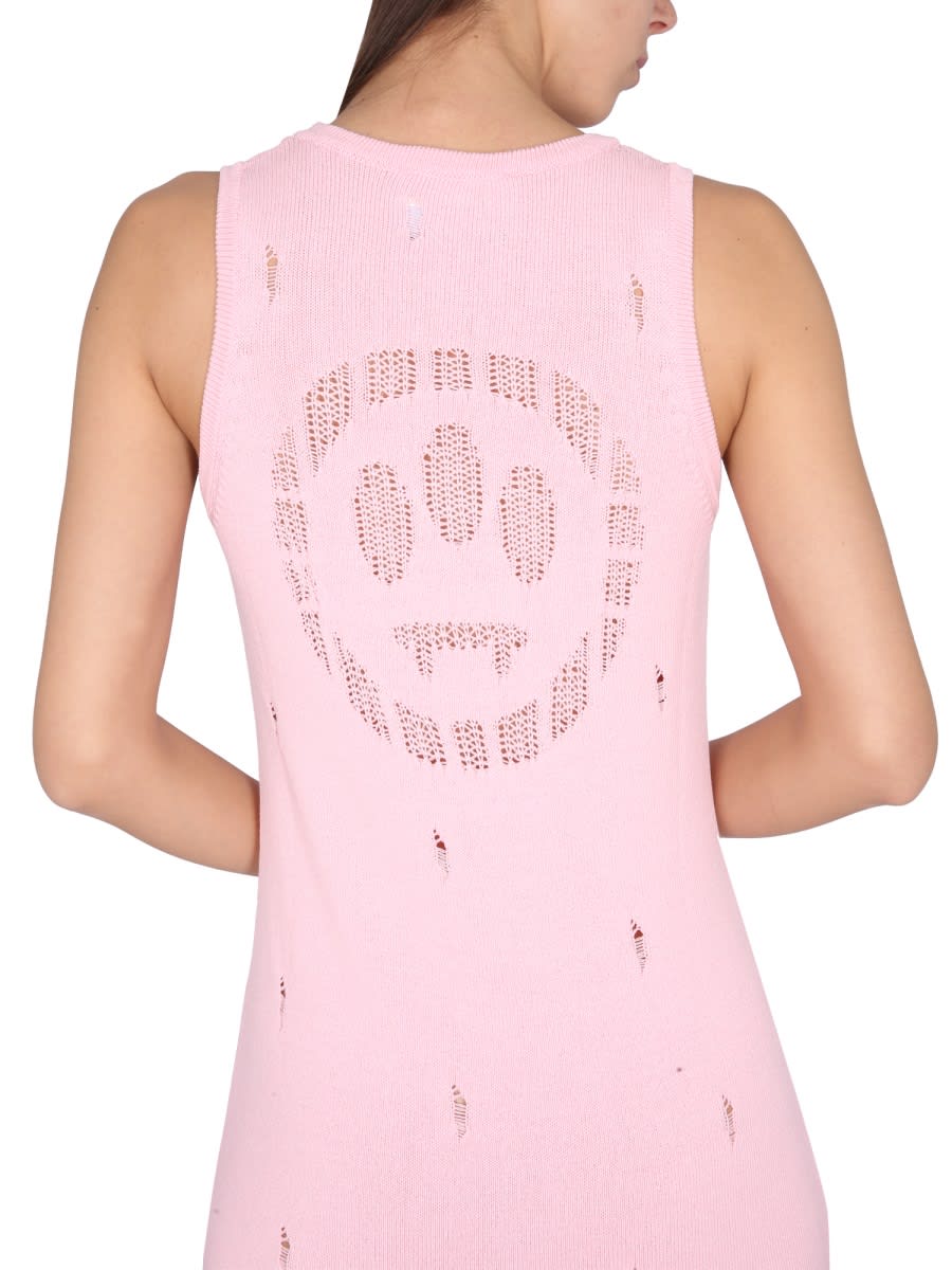 Barrow Chic Viscose Midi Dress In Pink