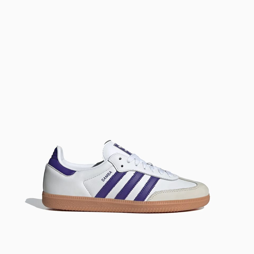 Shop Adidas Originals Samba Og White-purple Sneakers