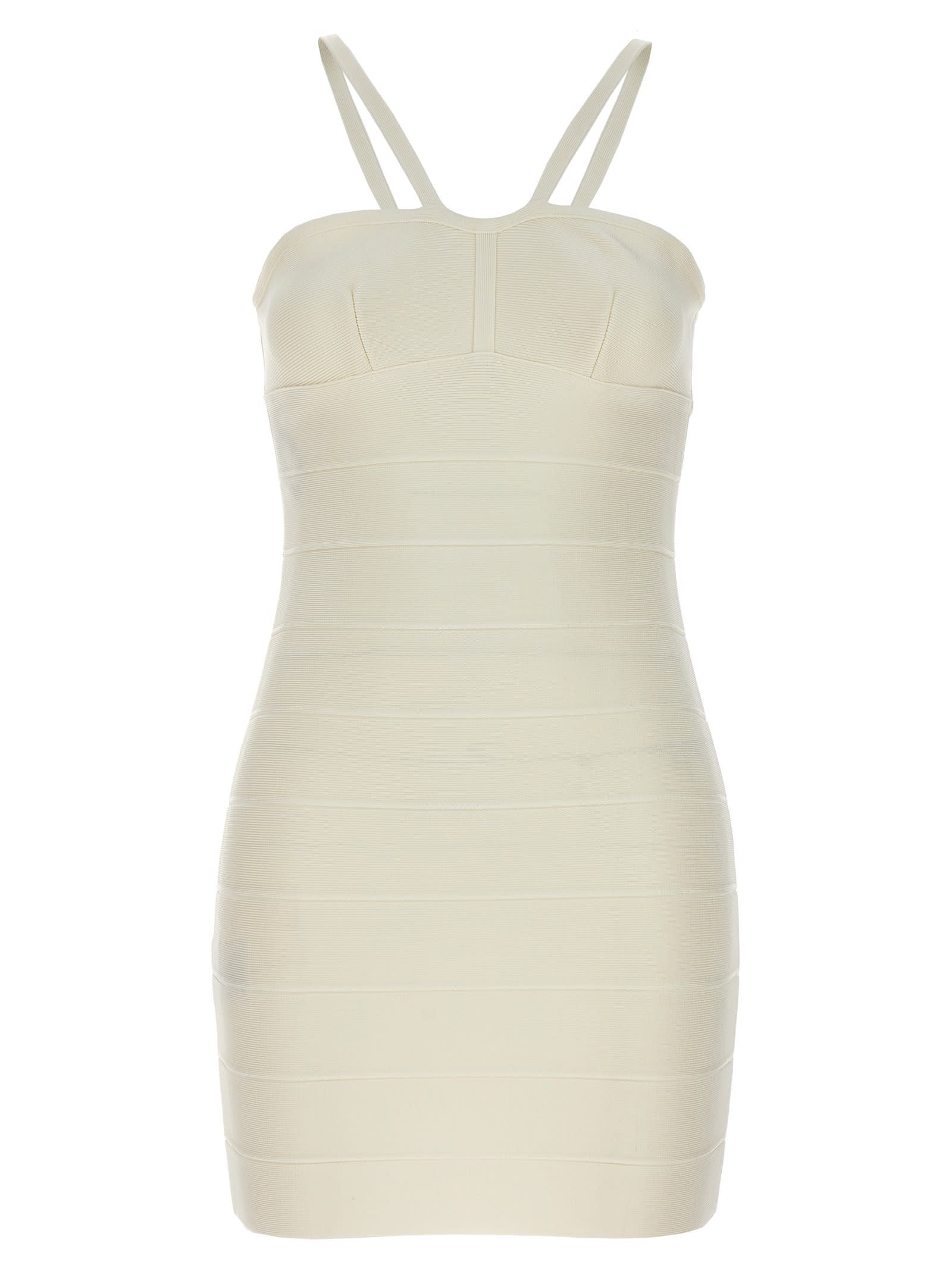 Shop Herve Leger Icon Dress In White