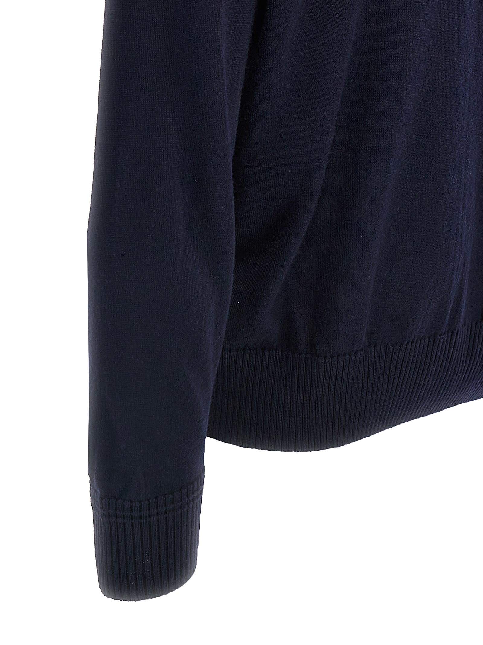 Hugo Boss Stretch-cotton Zip-up Sweatshirt With Logo Print In Blue