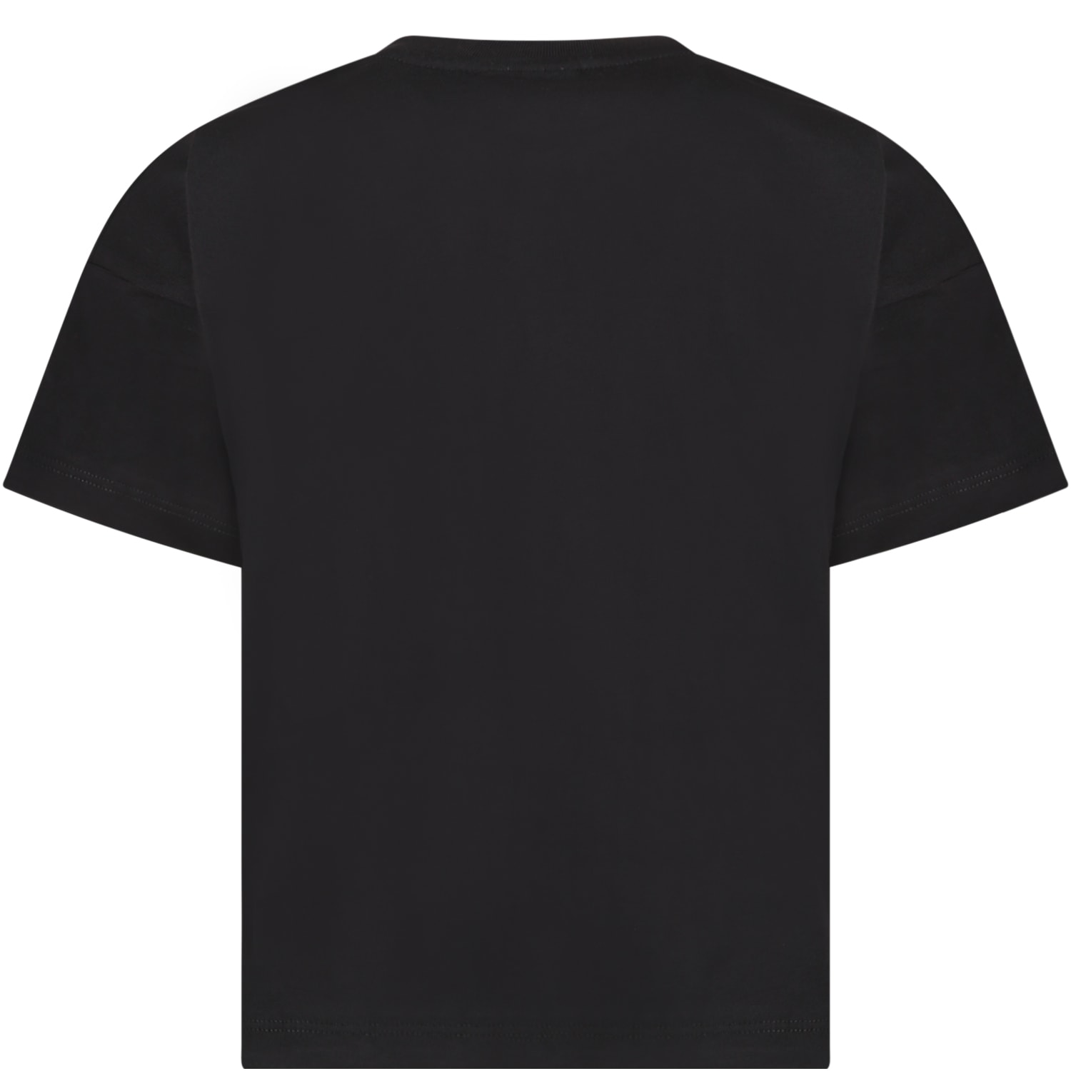 Shop Marques' Almeida Black T-shirt For Girl With Black Logo