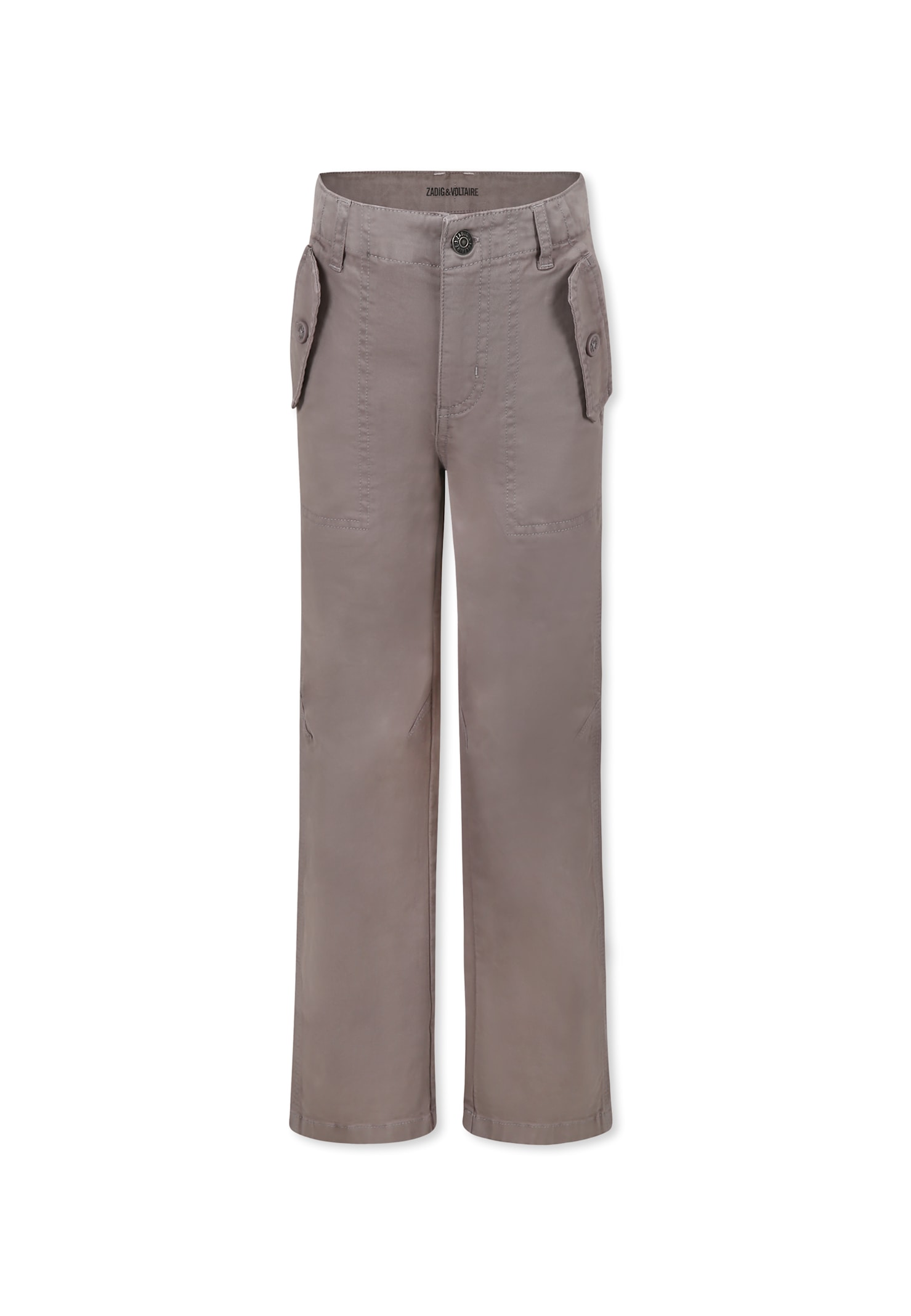 Zadig & Voltaire Grey Trousers For Boy With Logo In Grey