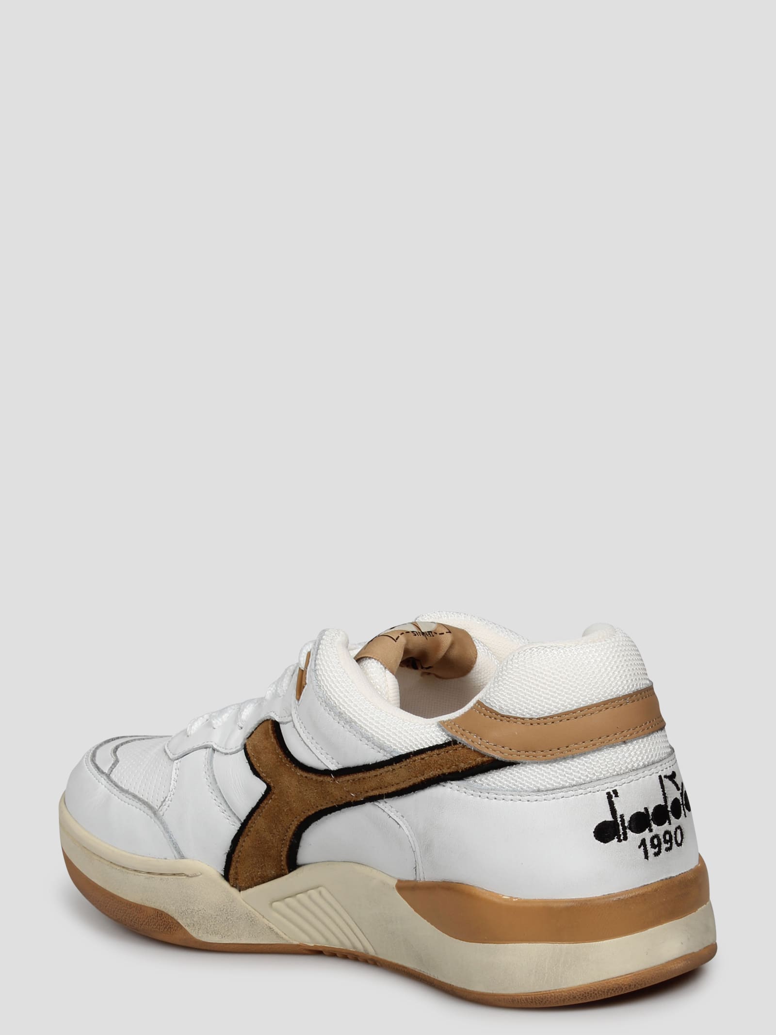 Shop Diadora B.560 Used Sneakers In Bianco Beige