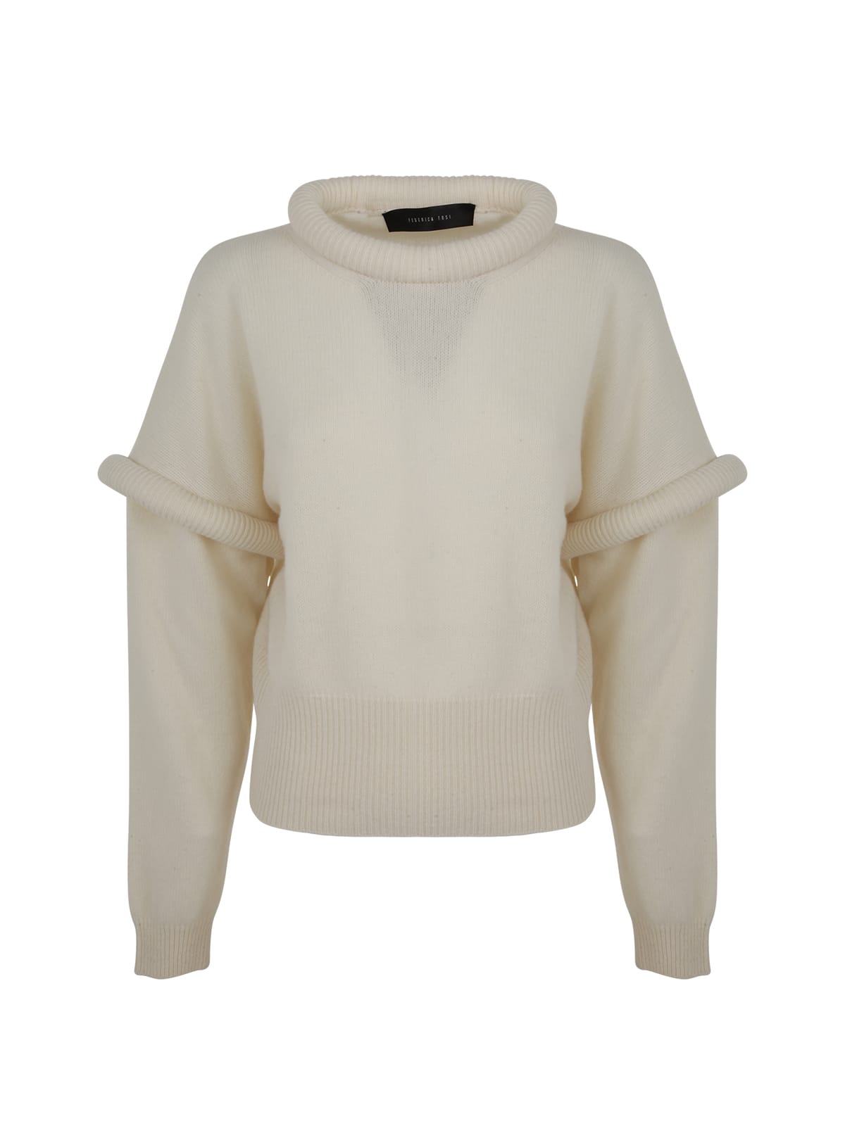 Federica Tosi Round Neck Pullover With Detachable Sleeves