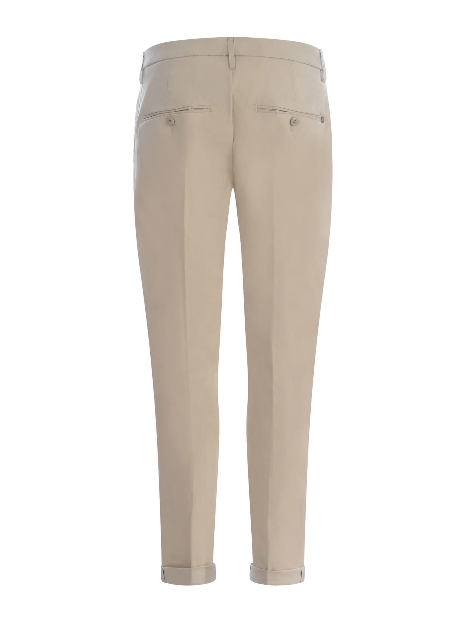 Shop Dondup Trousers  Gaubert In Cotton Blend In Beige