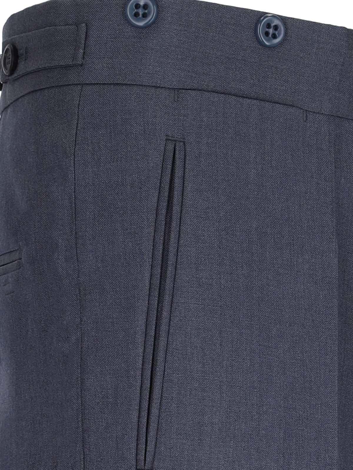 Prada Wide Aviator Blue Mohair And Silk Trousers In Aviazione