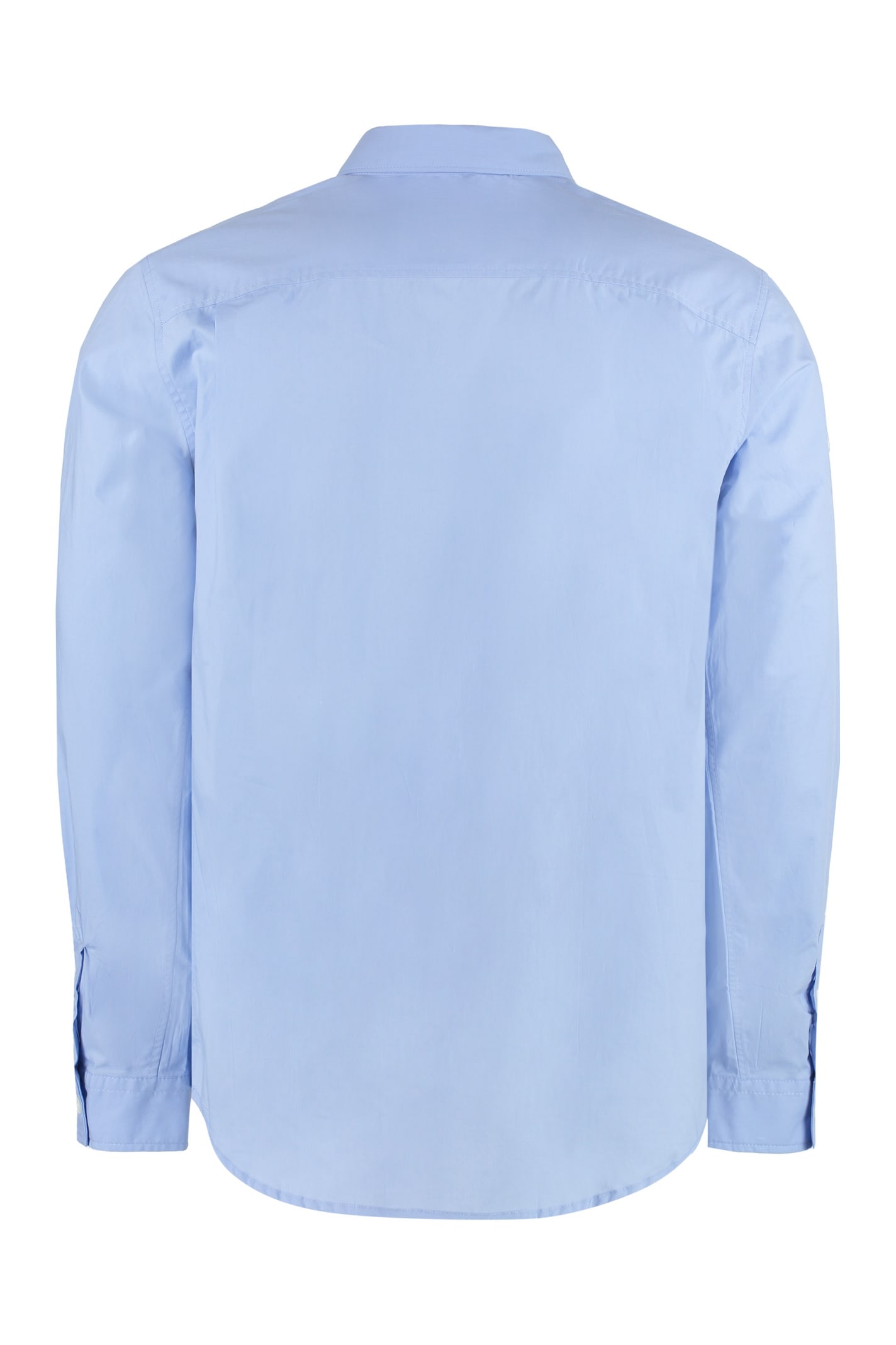 Shop Apc Cotton Button-down Shirt In Blue