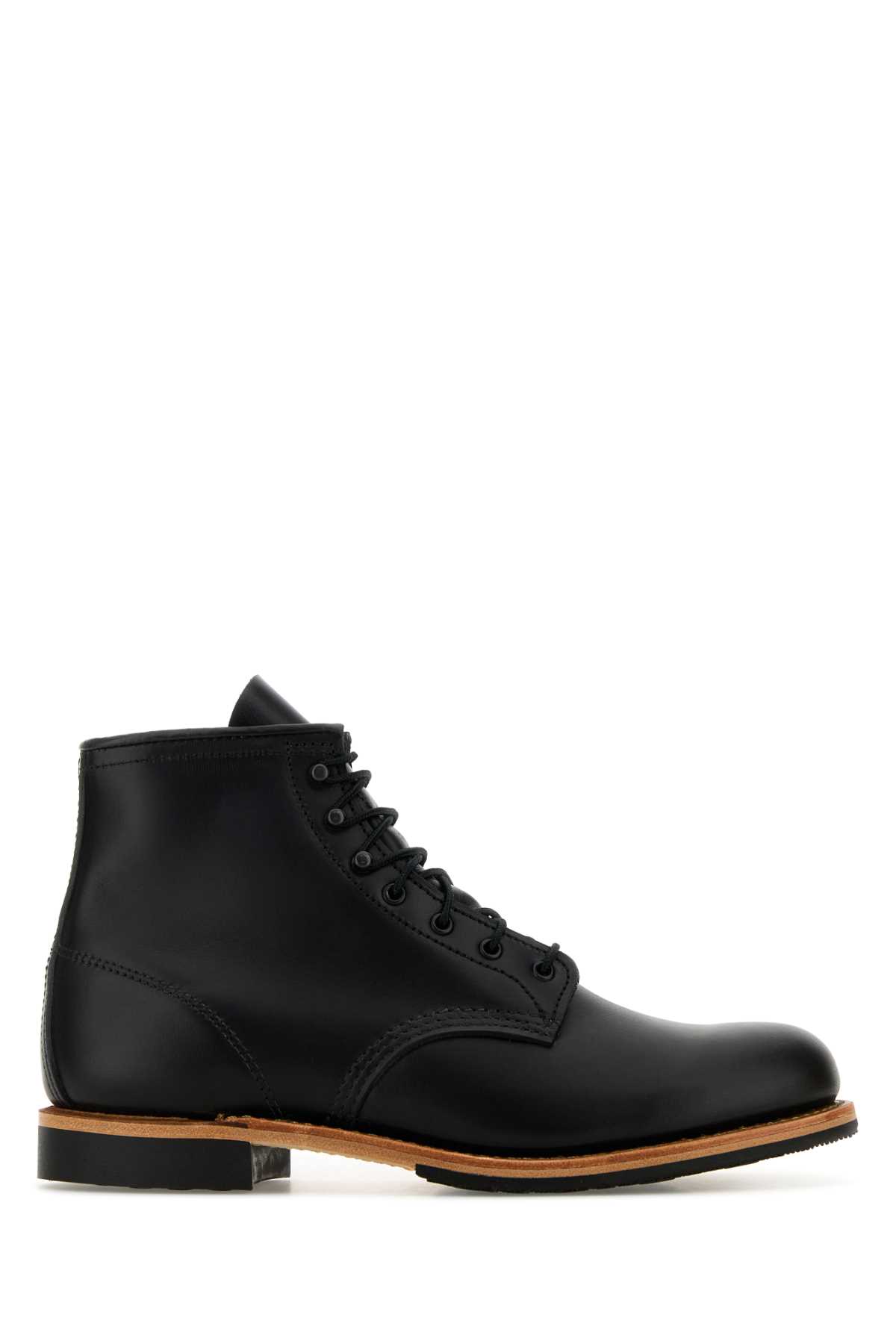 Black Leather Beckman Ankle Boots