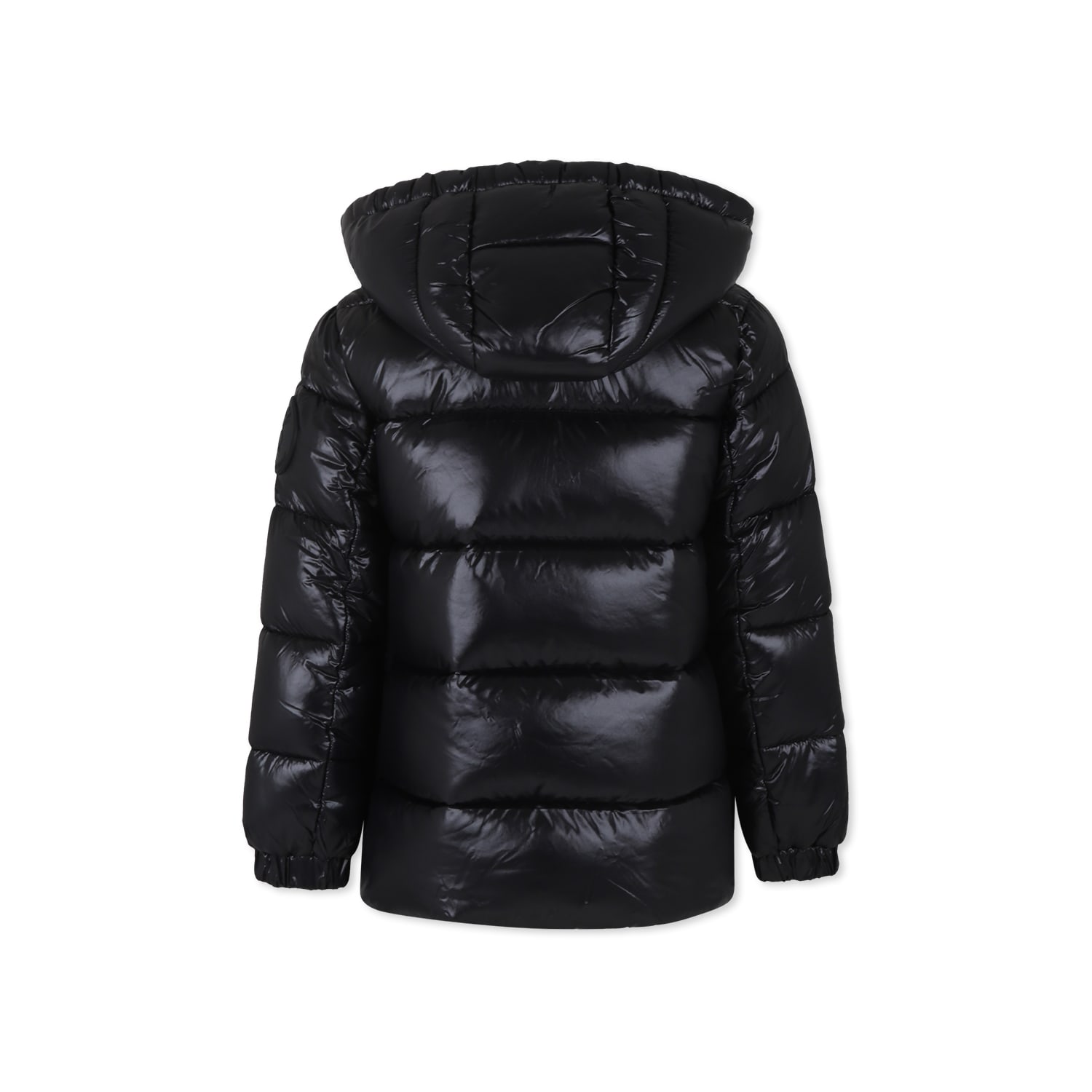 Save The Duck Black Down Jacket For Boy In Black