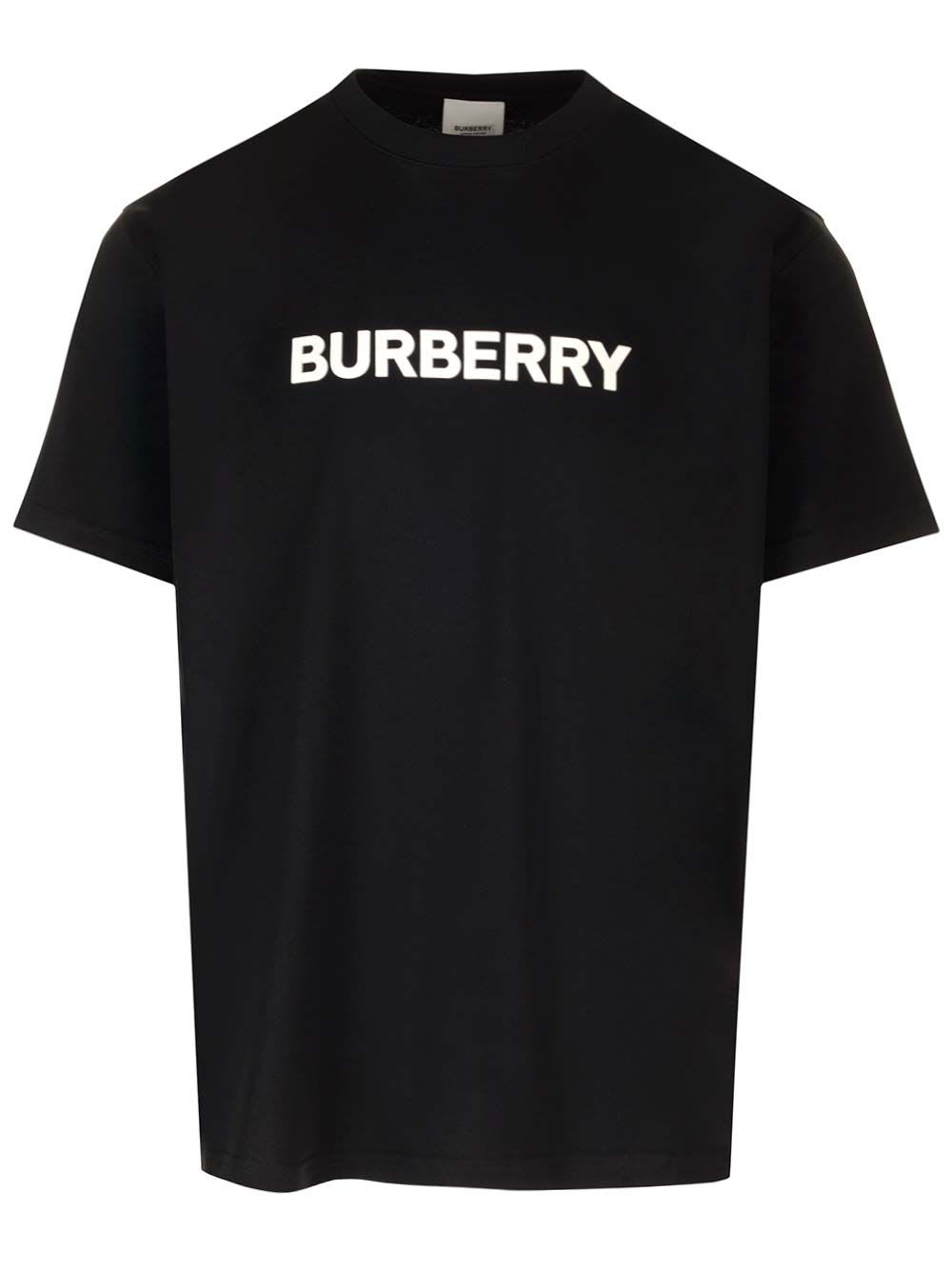 Shop Burberry Cotton T-shirt In Nero