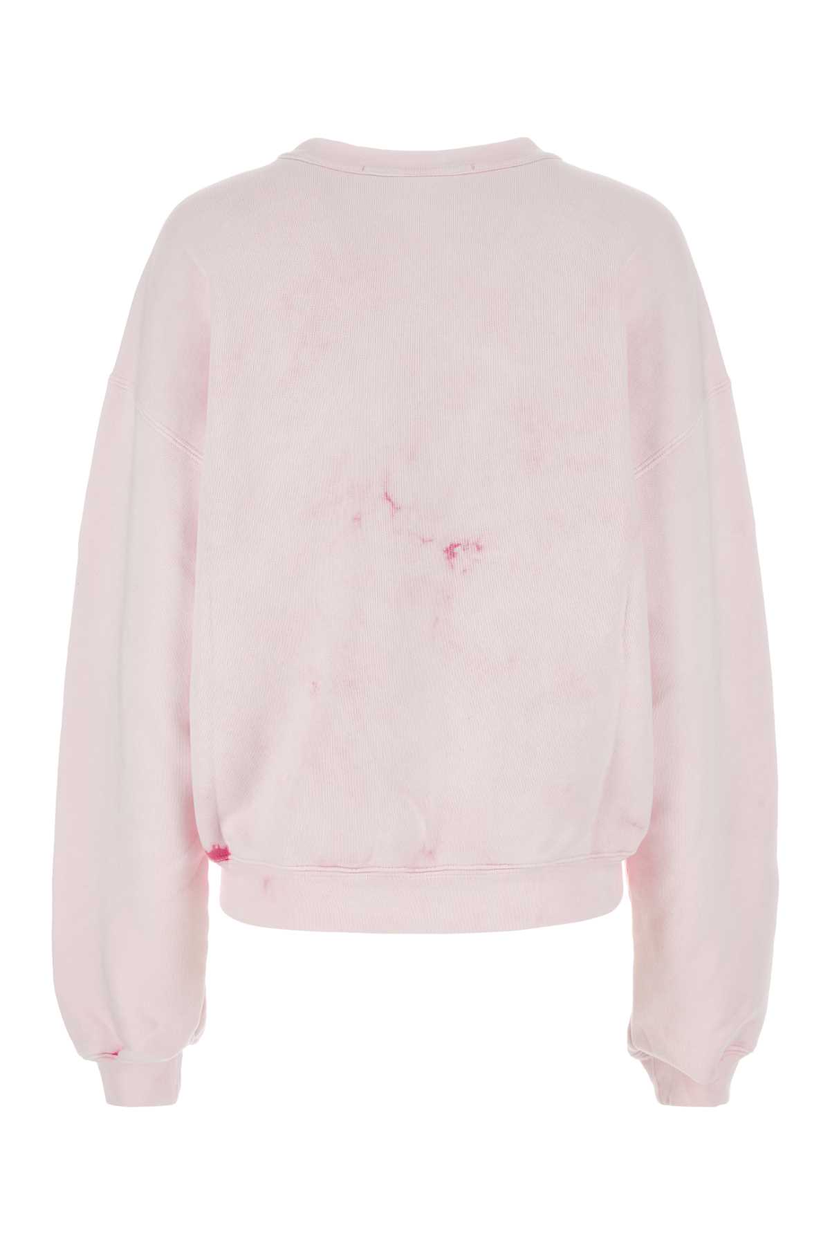 Alexander Wang Pastel Pink Cotton Sweatshirt In Ltpinkbleachout