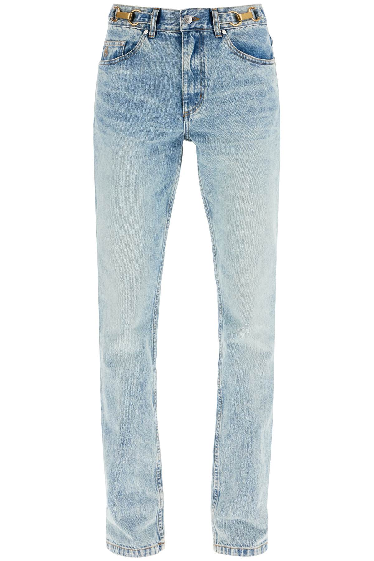 Shop Stella Mccartney Slim Fit Jeans For Stylish In Vintage Blue Denim (blue)