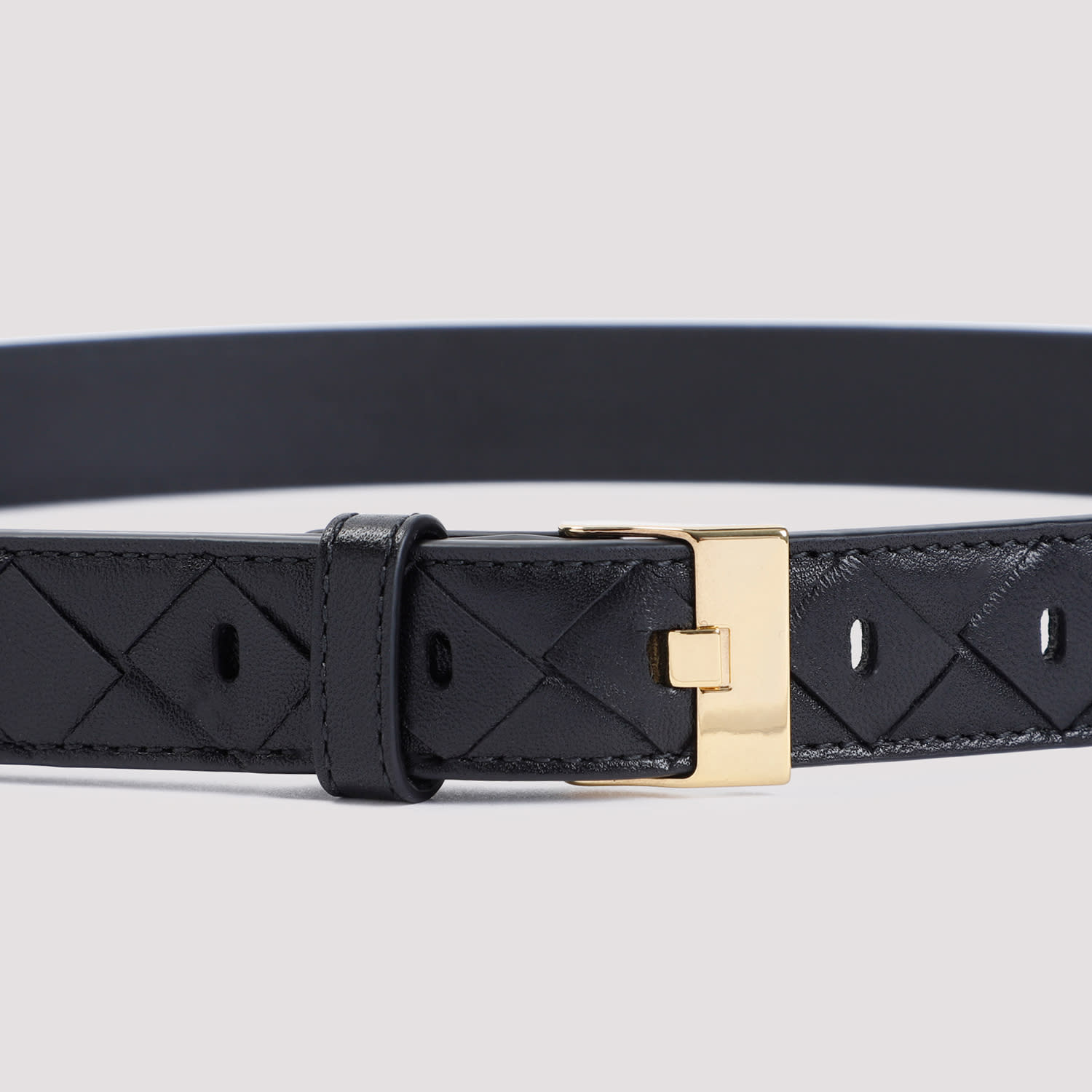 Shop Bottega Veneta Watch Belt In Black