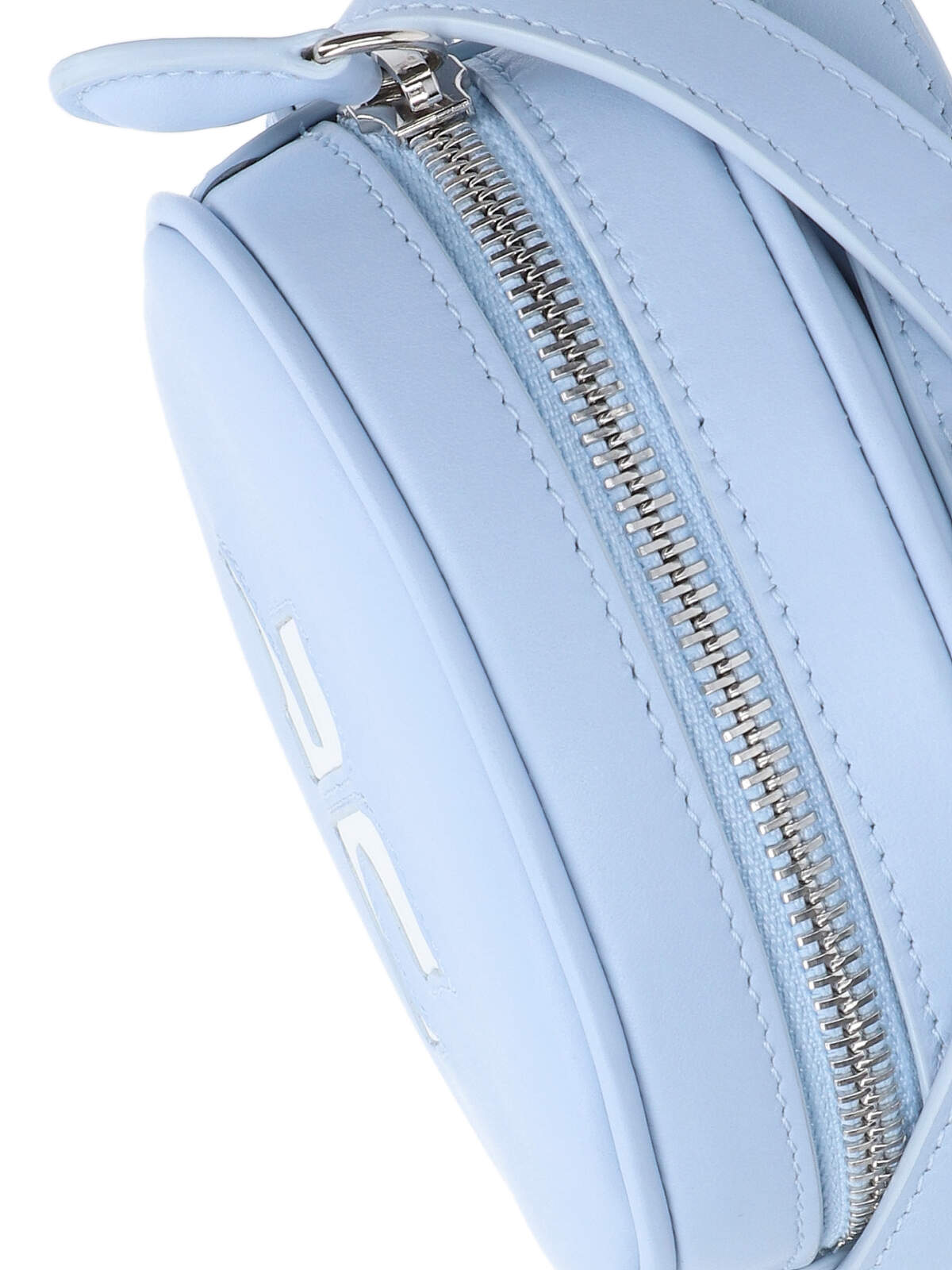 Courrèges Reedition Circle Leather Bag In Blue