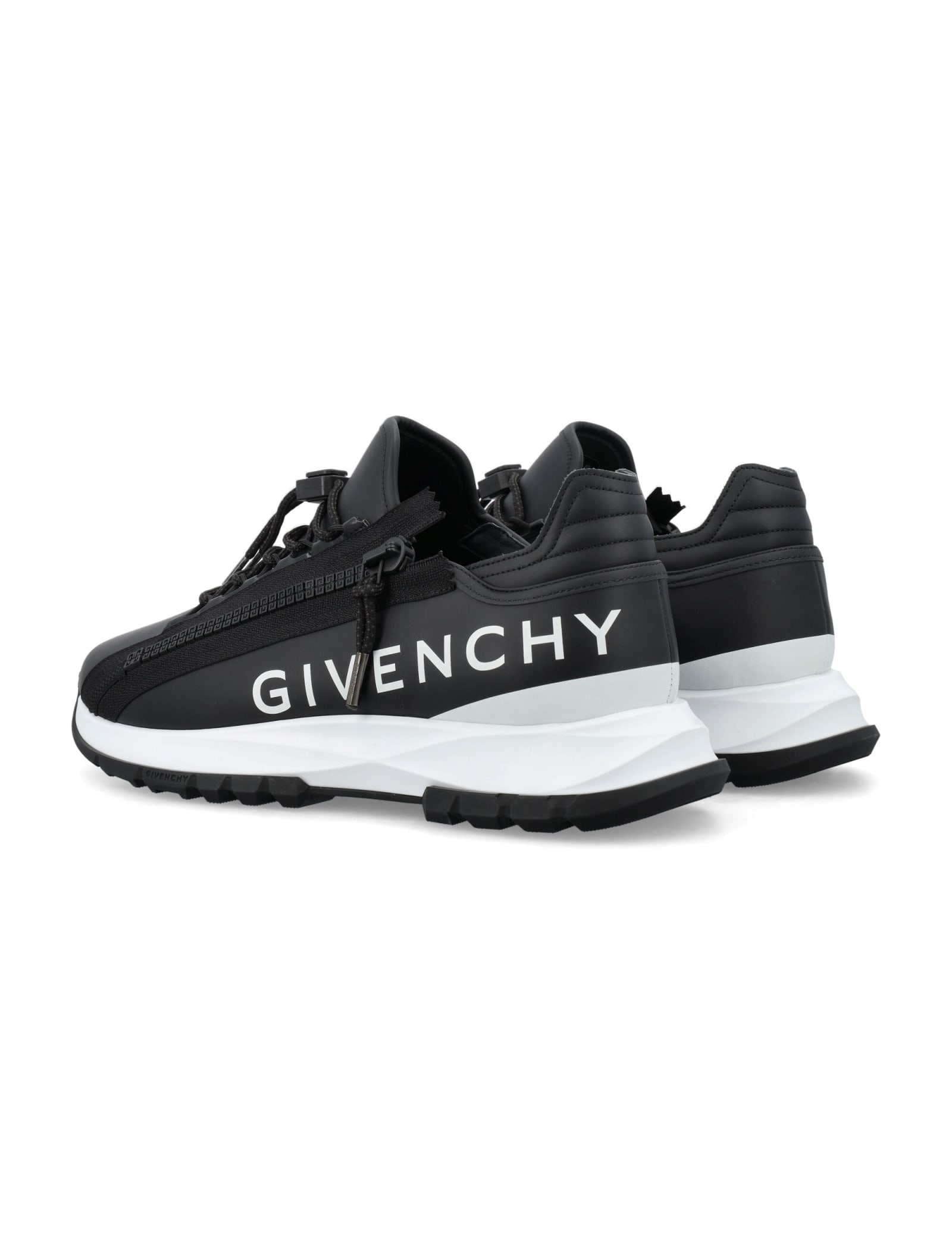 Shop Givenchy Spectre Zip Runners In Black/white