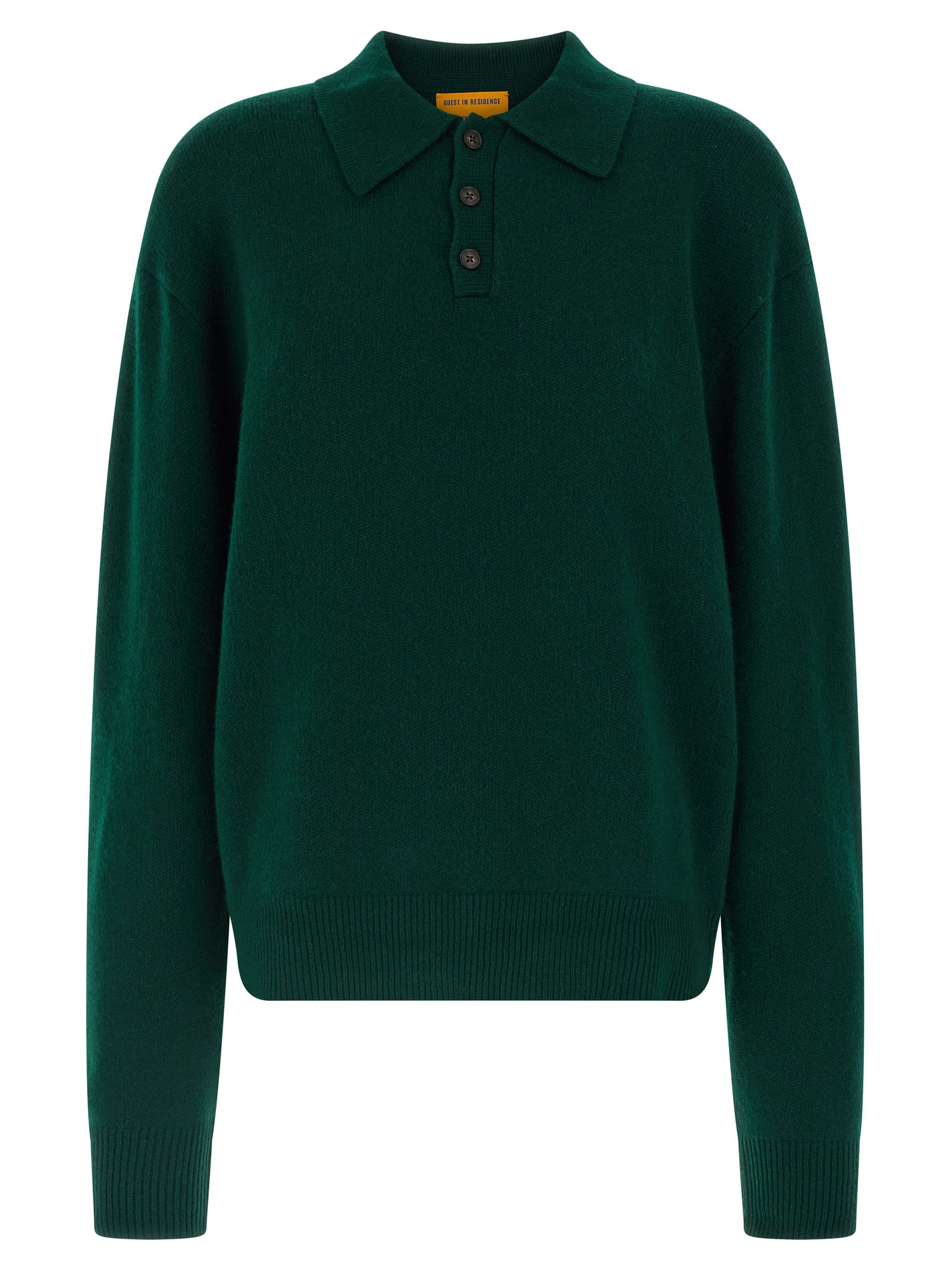 Guest In Residence Allday Ribbed-sleeve Sweater In Green