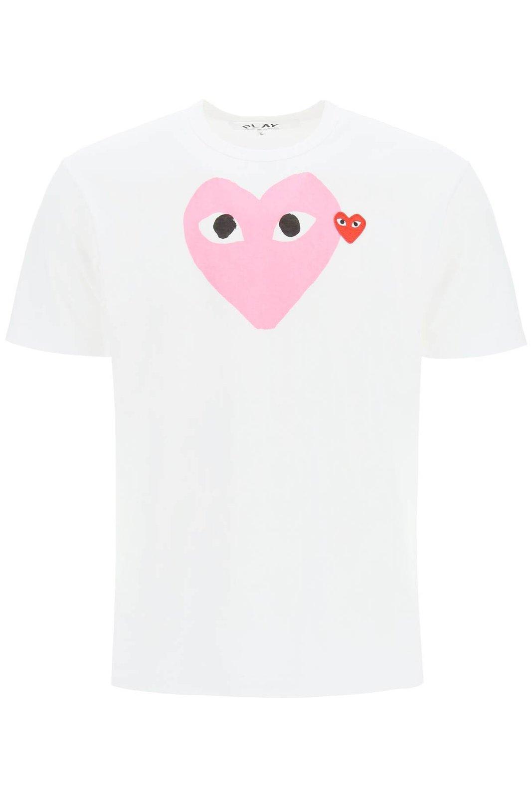 Comme des Garçons Play Heart Printed Crewneck T-shirt