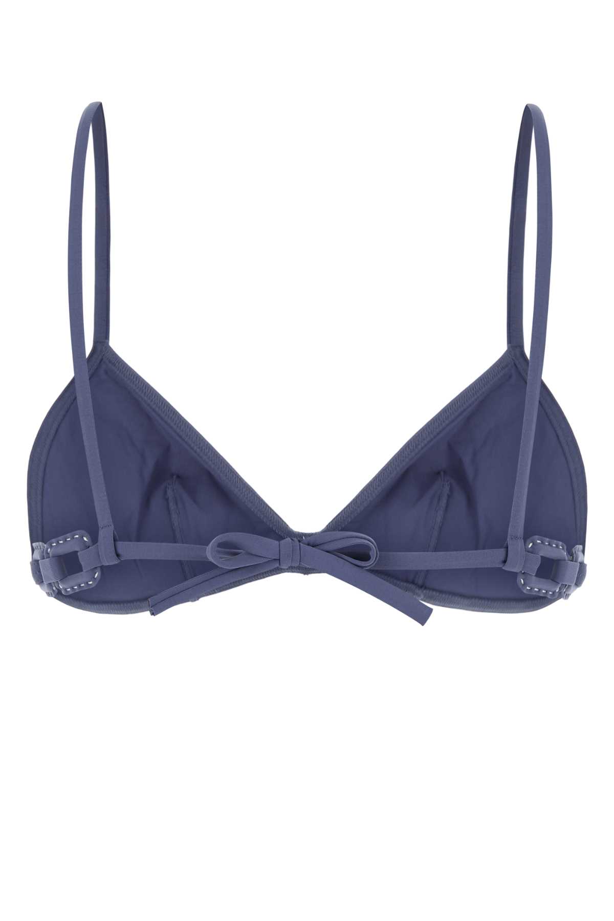 Eres Women Blu Stretch Nylon Tourbillon Bikini Top In Blue