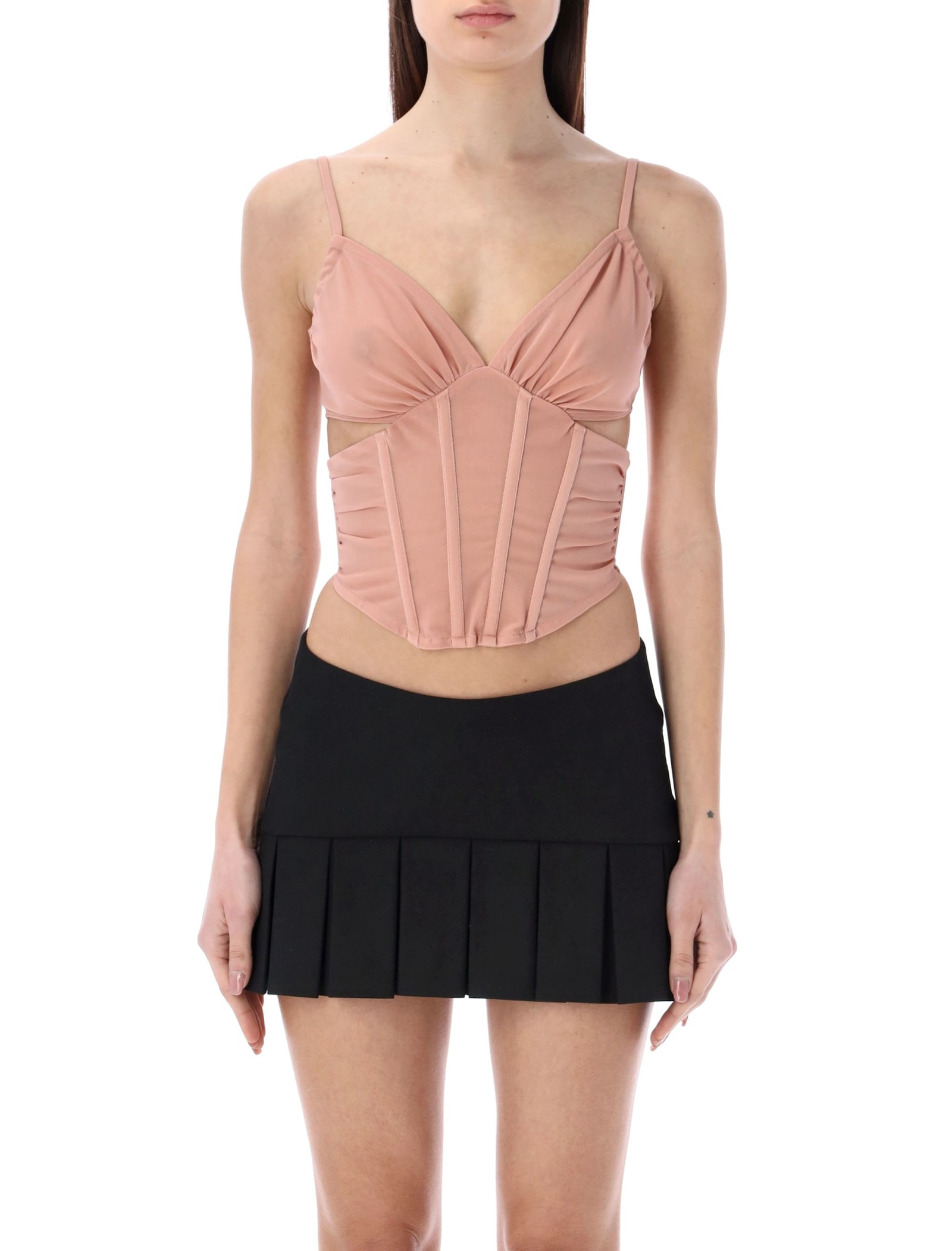 Misbhv Corset Mesh Blush In Blush