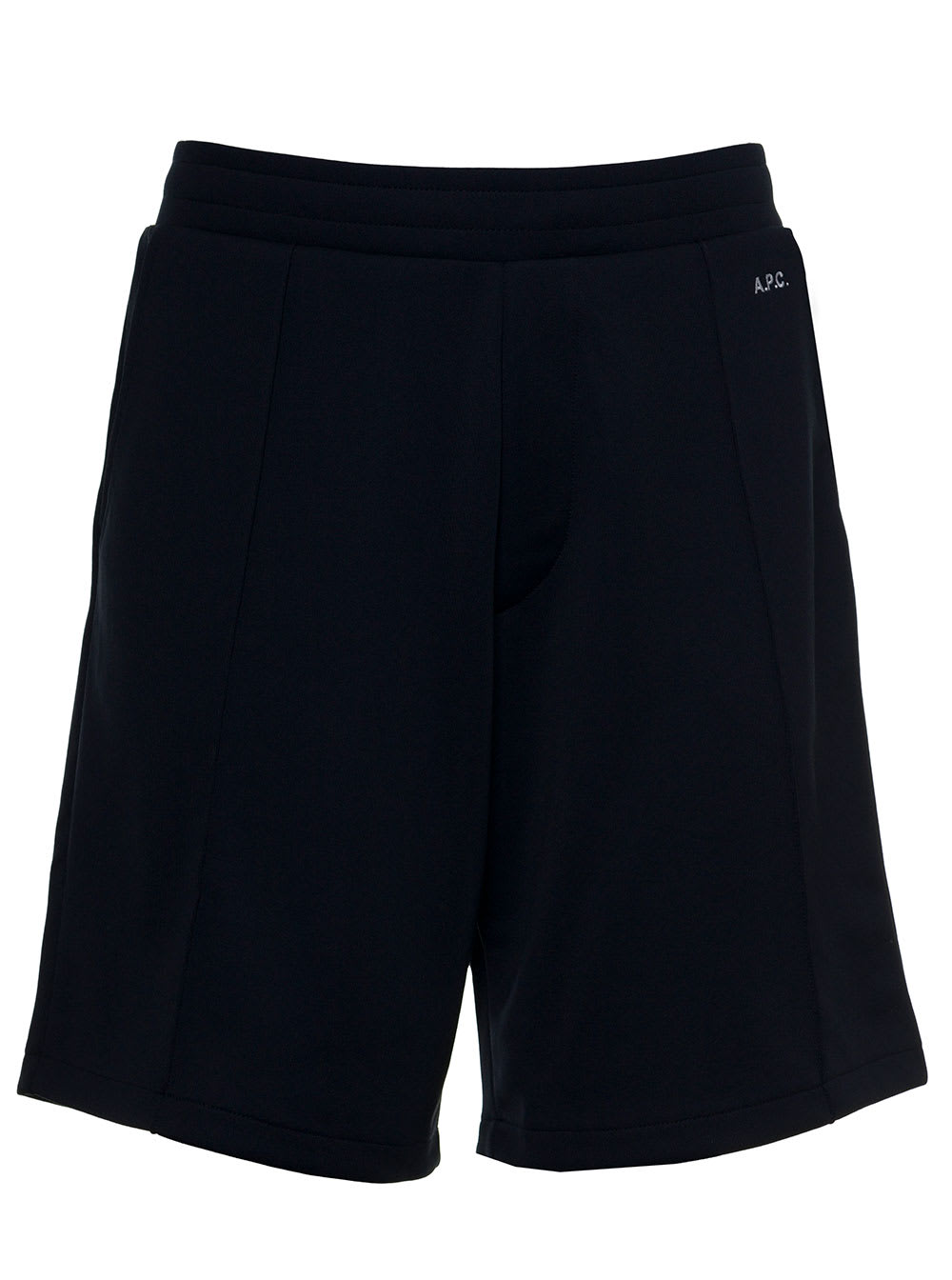A.P.C. Blue Cotton Blend Shorts With Logo