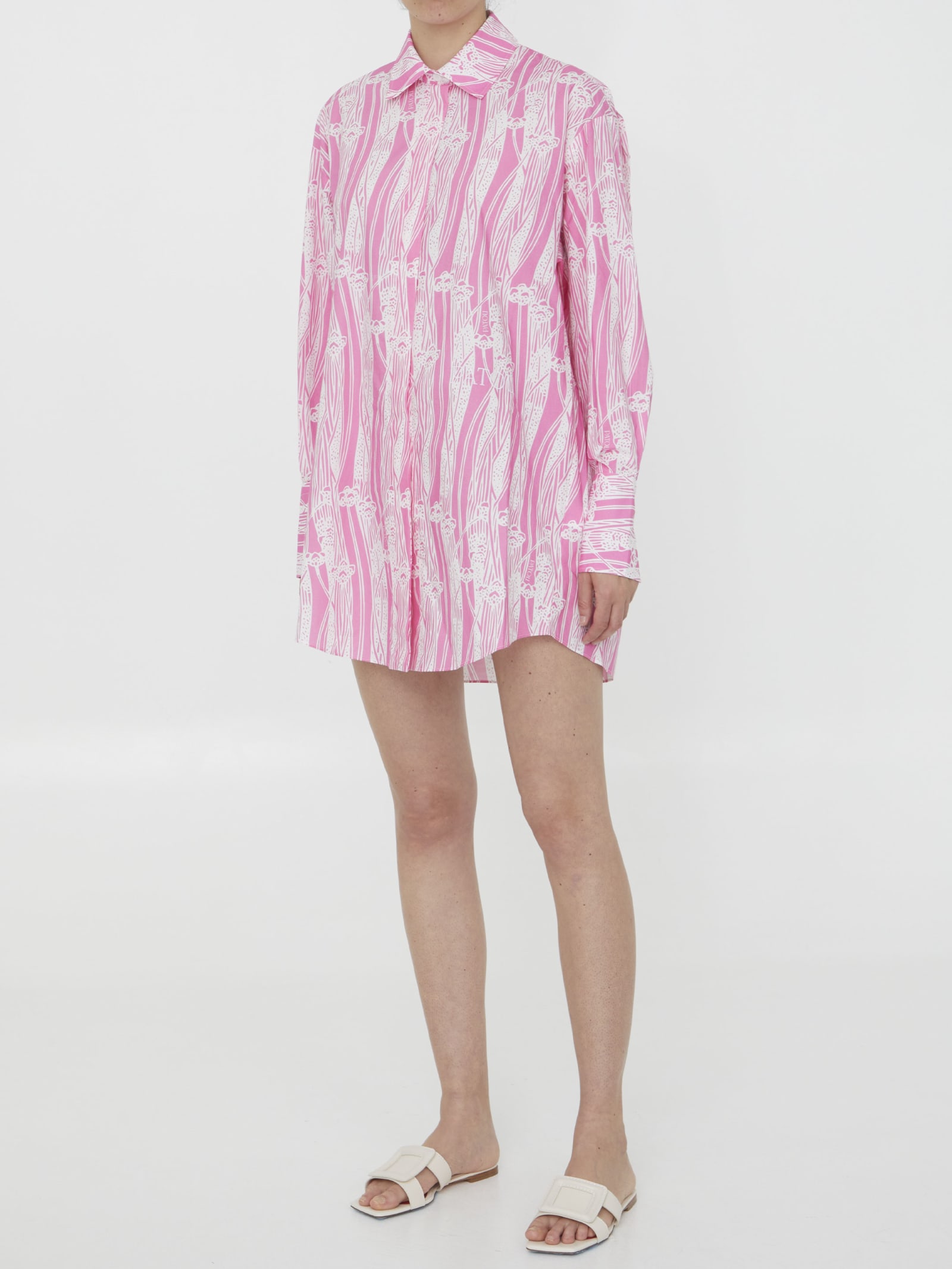 Patou Abstract-print Mini Shirtdress In 5054