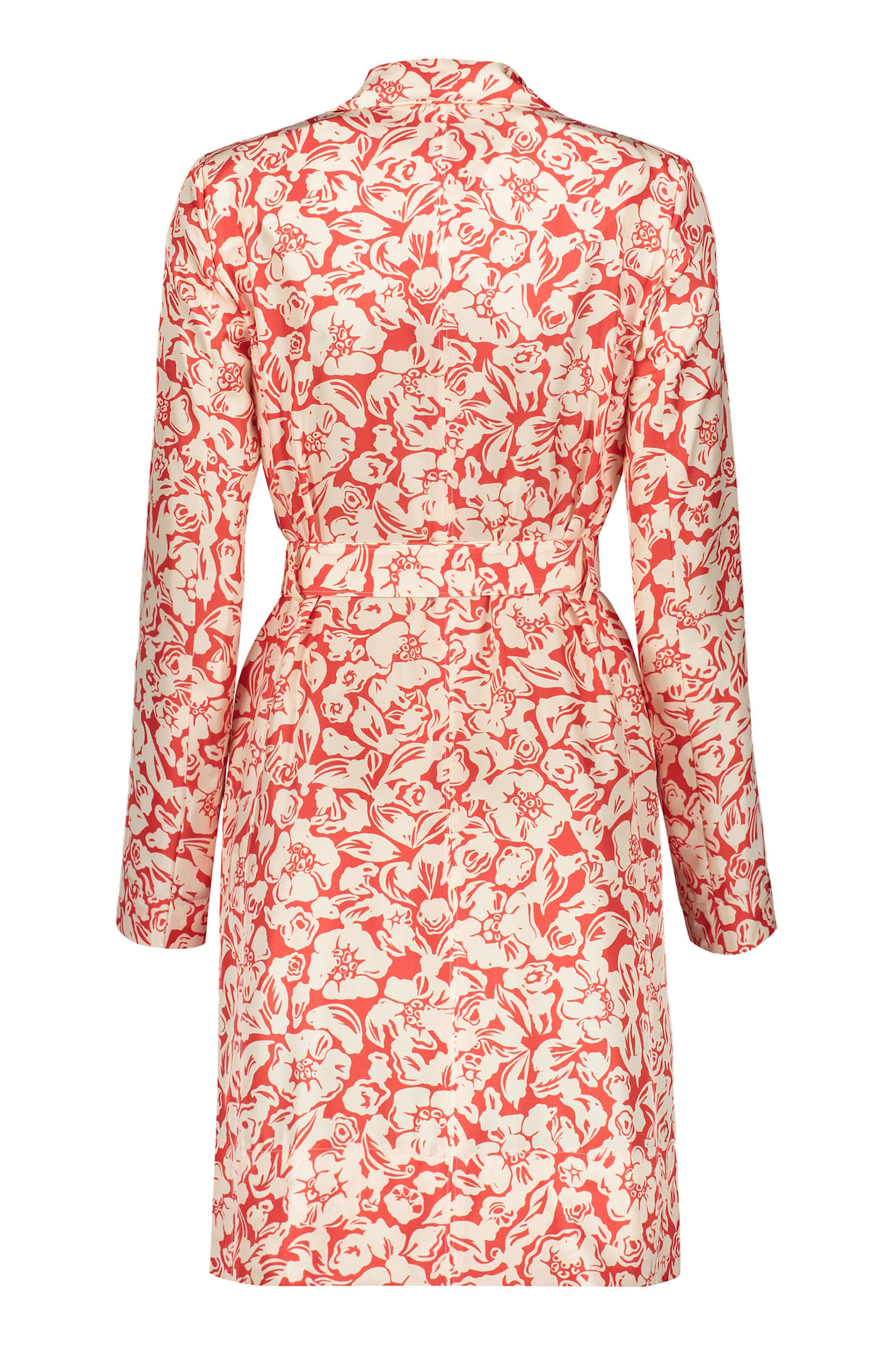 Lanvin Floral-print Mini Dress In Red