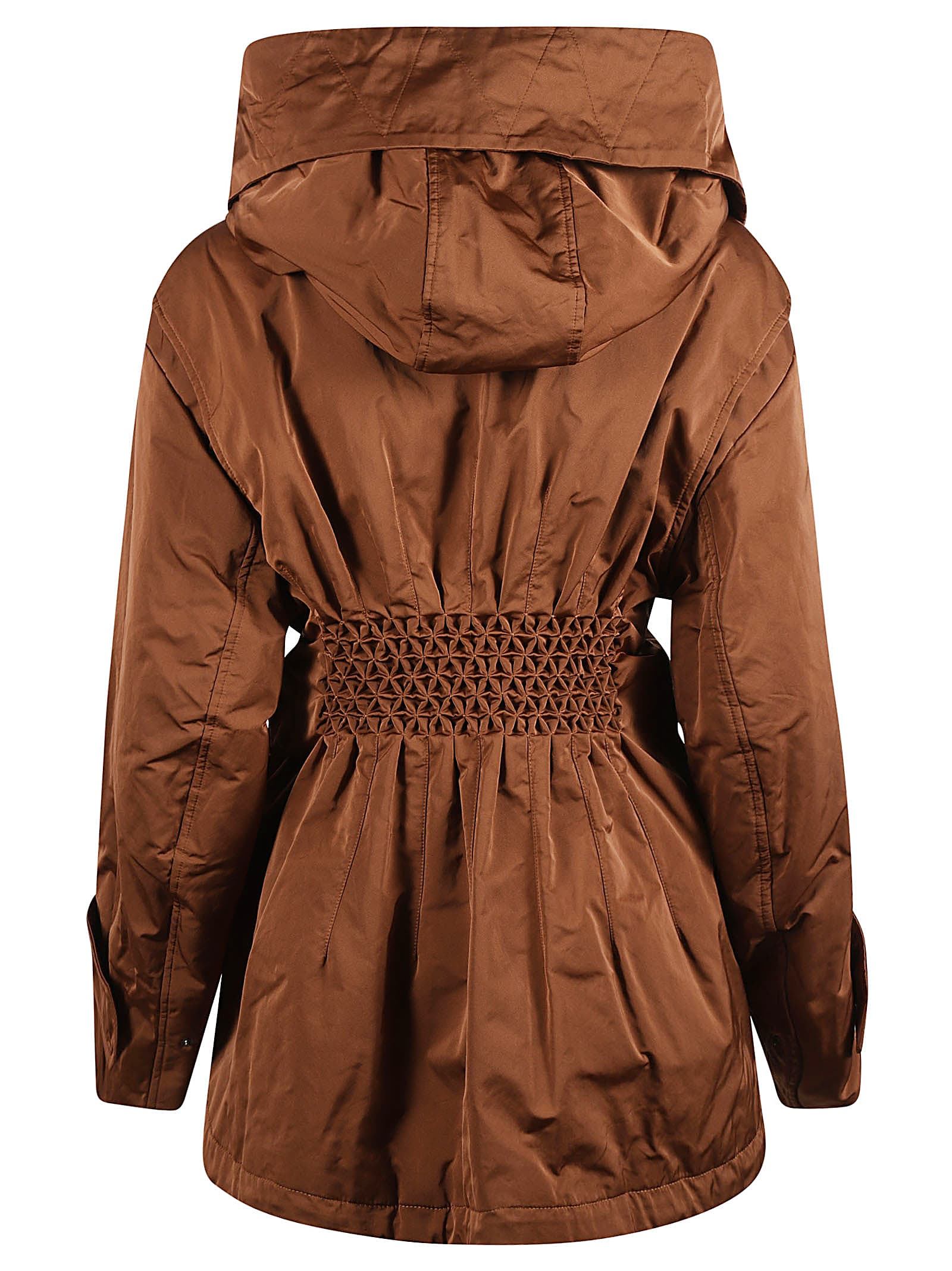 Shop Ermanno Scervino Waist Fit Windbreaker In Brown