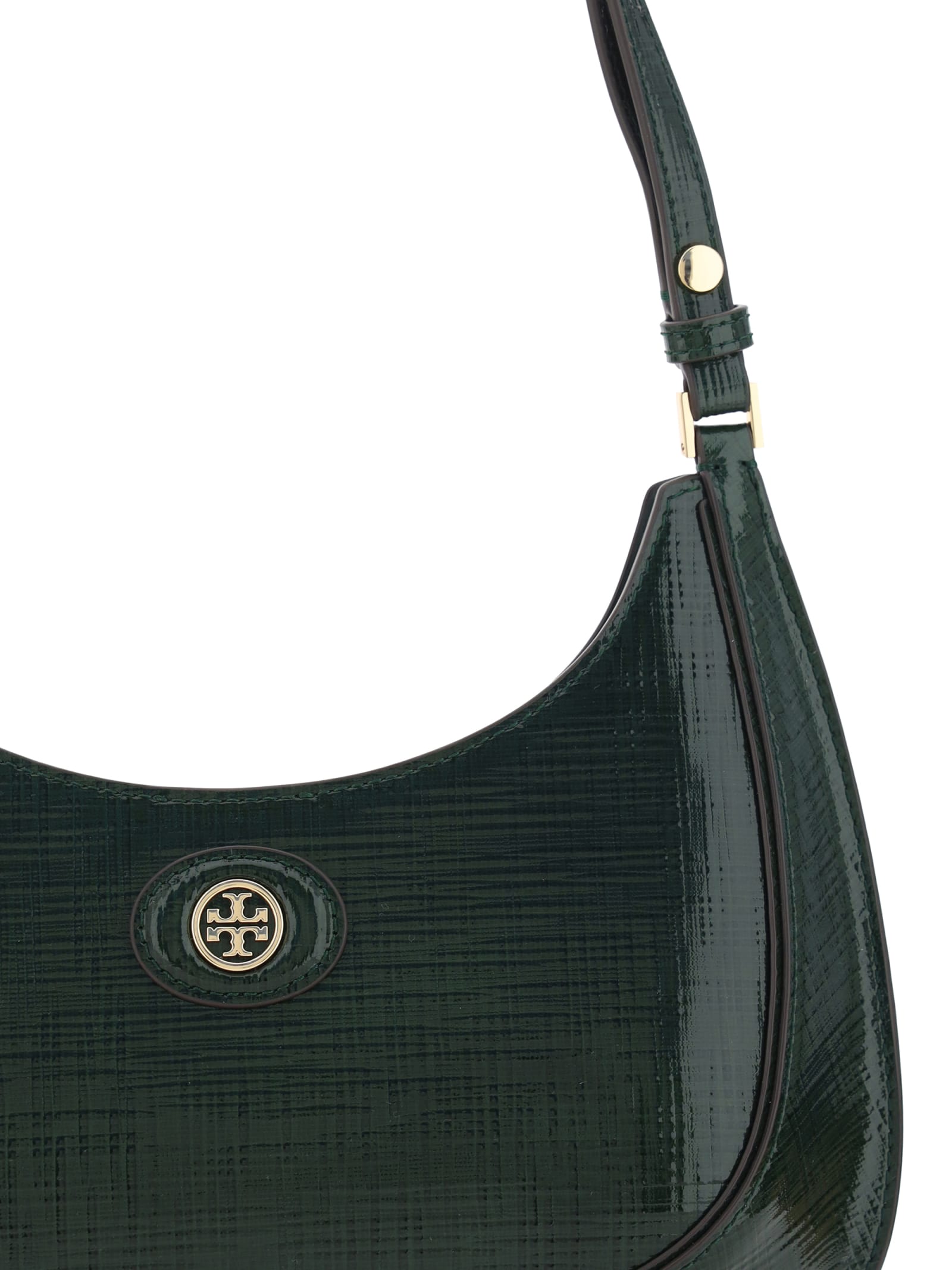 Shop Tory Burch Robinson Shoulder Bag In Evergreen