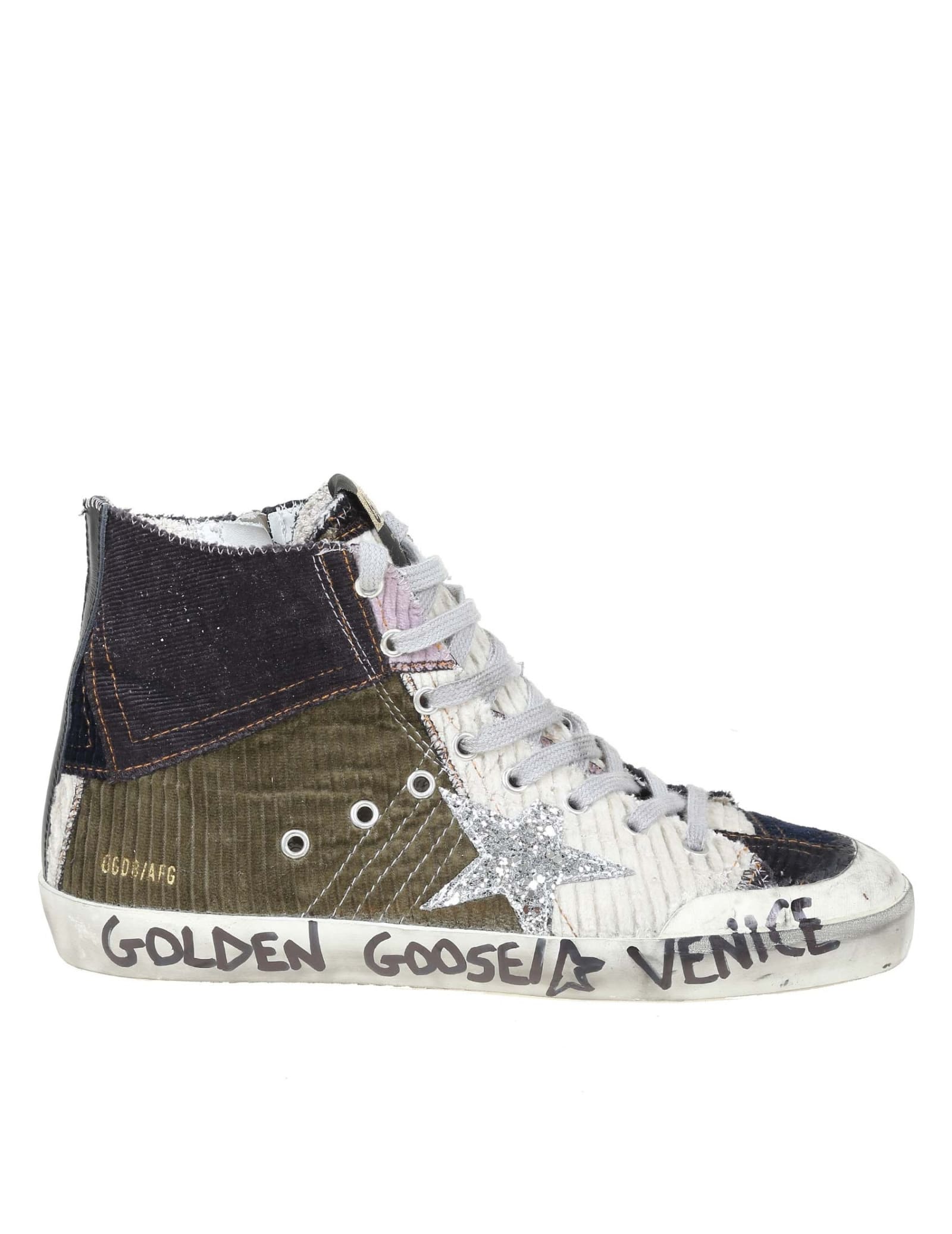 Golden Goose Francy Sneakers In Patchwork Velvet