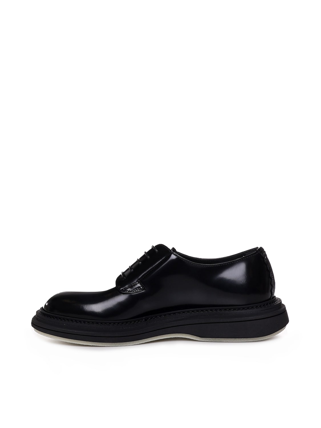 Shop The Antipode Leather Lace-up Shoes In Black