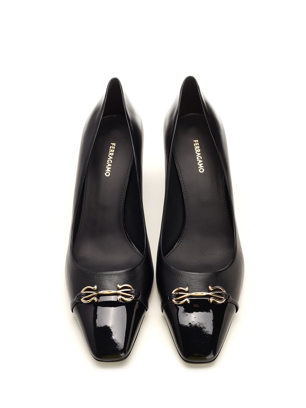 Shop Ferragamo Gancini Pump In Black