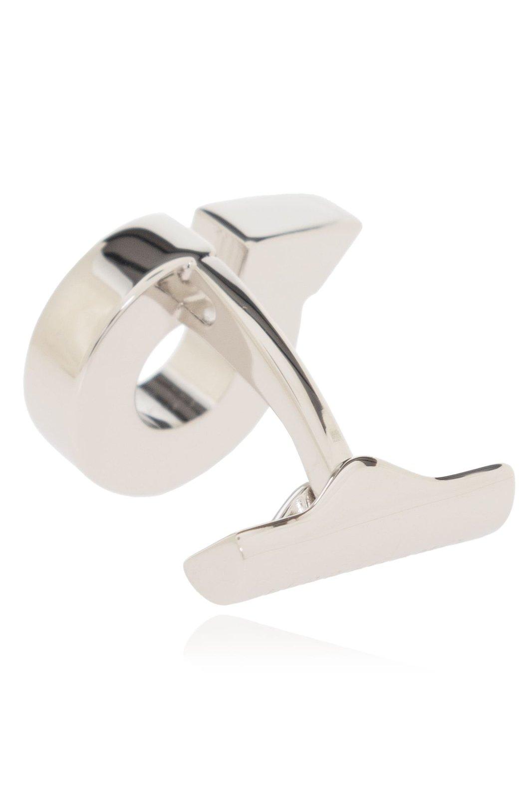 Ferragamo Gancini Cufflinks In Metallic