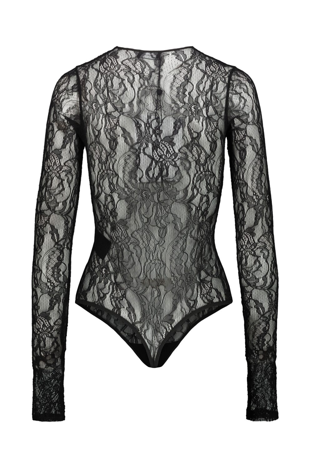 Shop Wardrobe.nyc Lace Bodysuit In Blk Black