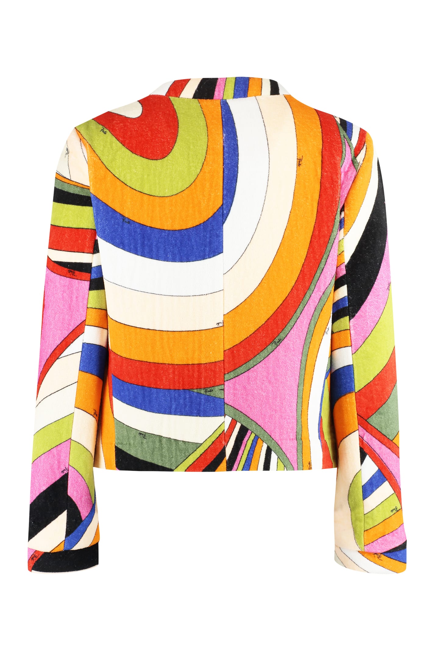 Shop Emilio Pucci Printed Cotton Jacket In Multicolor