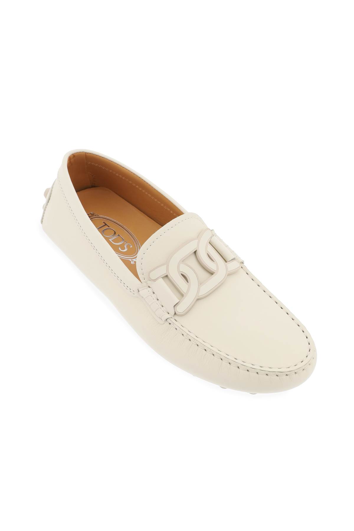 Shop Tod's Gommino Bubble Kate Loafers In Mousse (white)