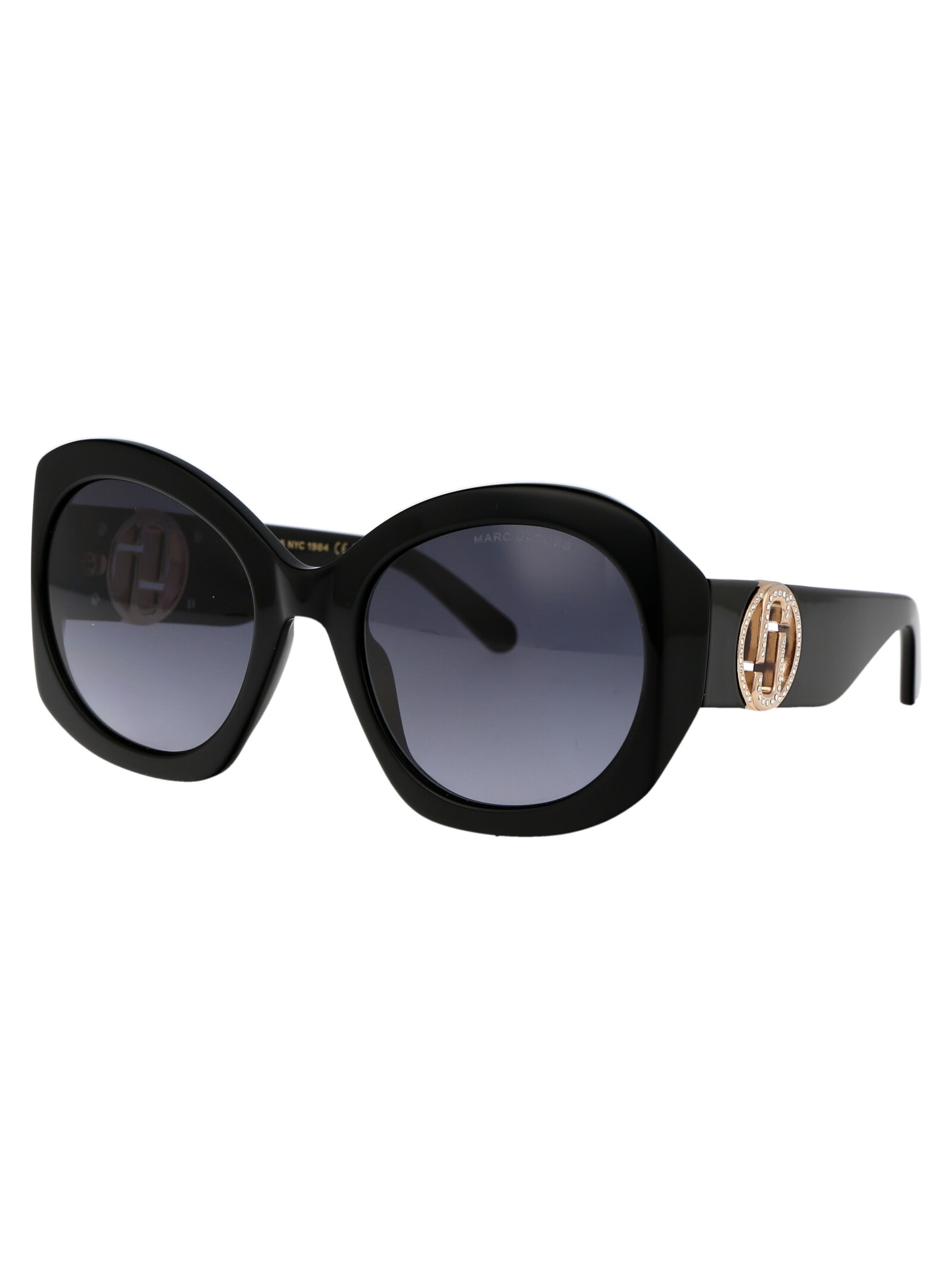 Shop Marc Jacobs Marc 722/s Sunglasses In 2m29o Blk Gold B