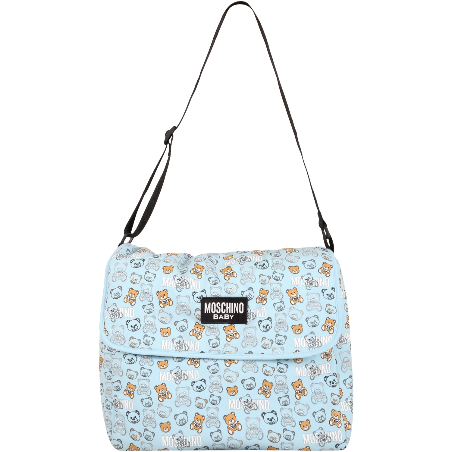 Moschino Light Blue Changing Bag For Baby With Teddy Bears