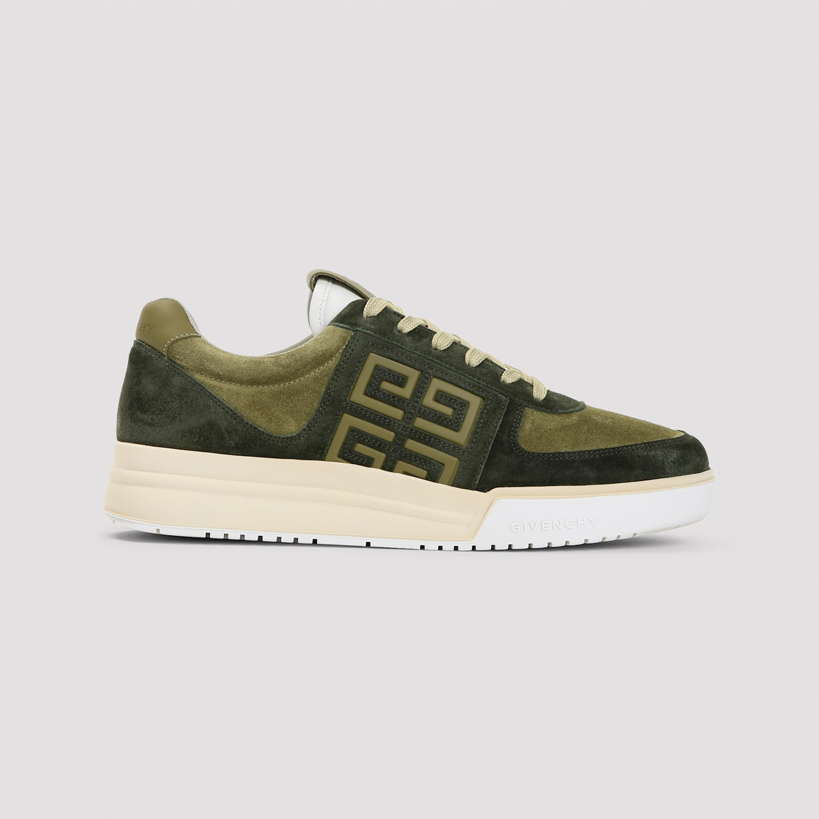 Shop Givenchy 4g Low Sneakers In Golden Green