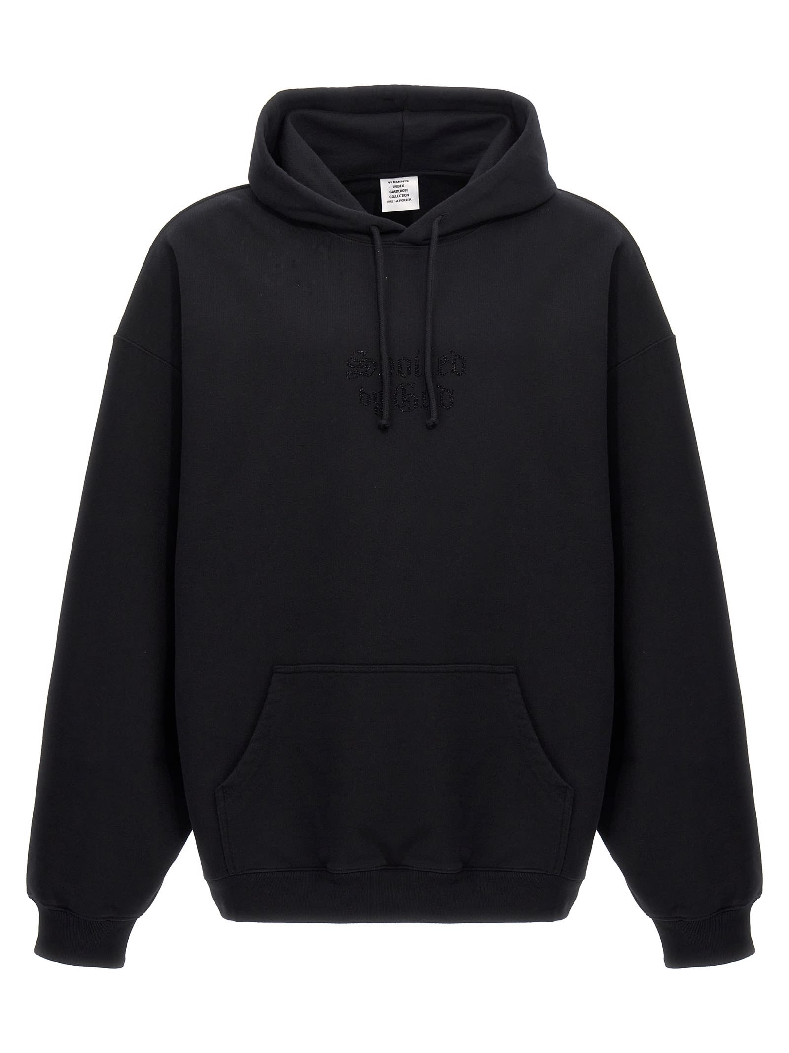 Shop Vetements Spolied By God Hoodie In Black