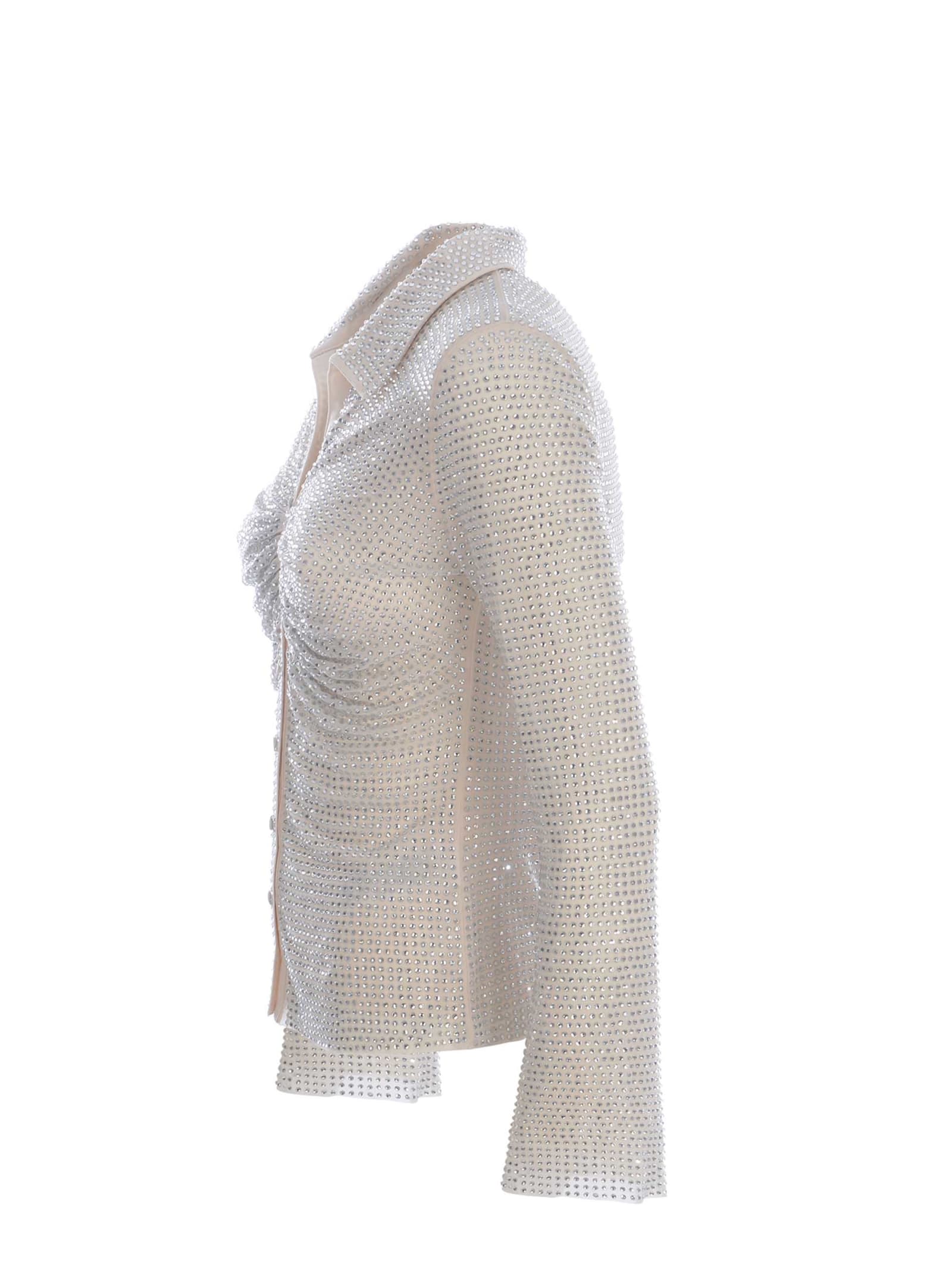 Shop Self-portrait Sweater  Made Of Jersey In Crema