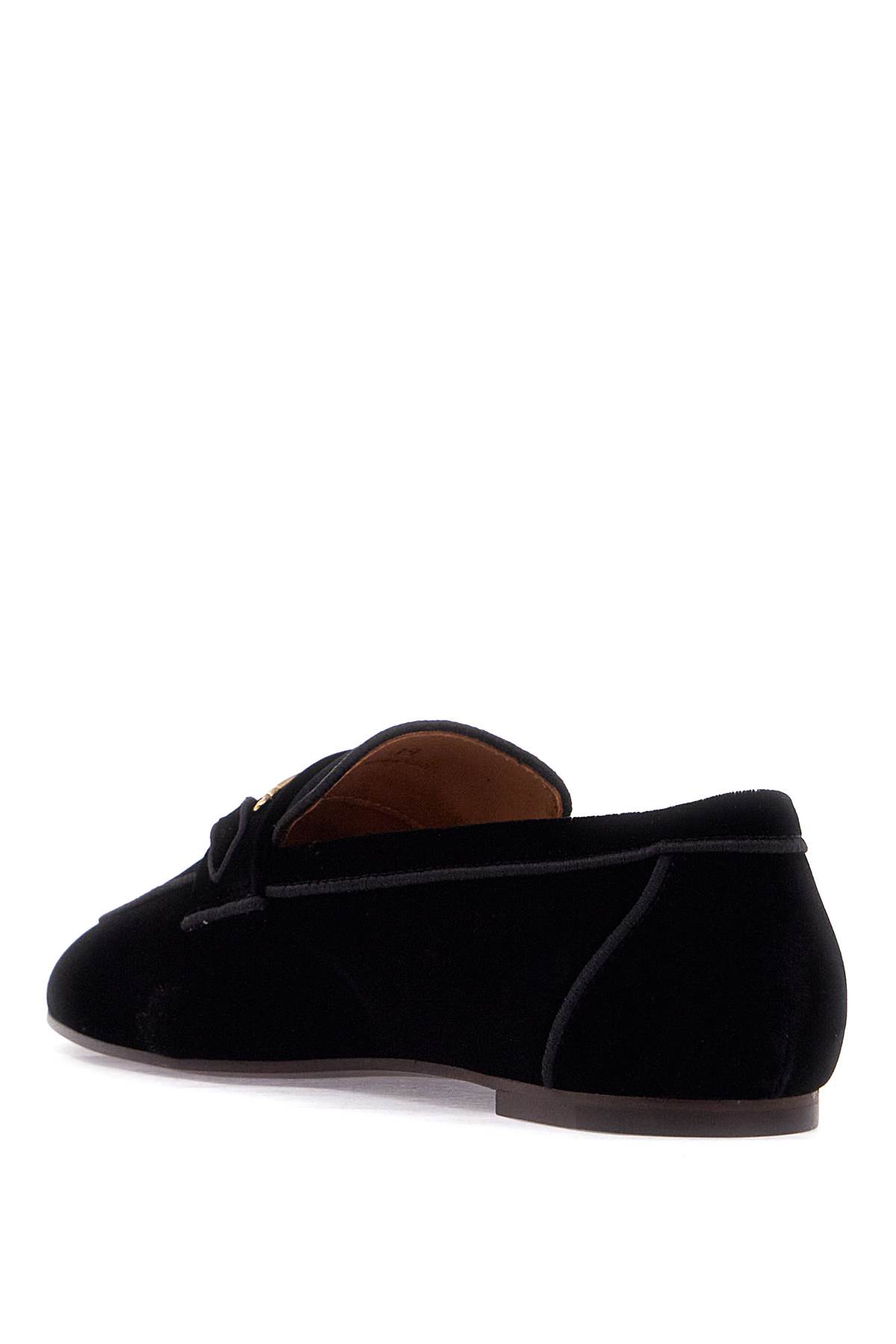 Shop Tod's Velvet Loafers For In Nero (black)