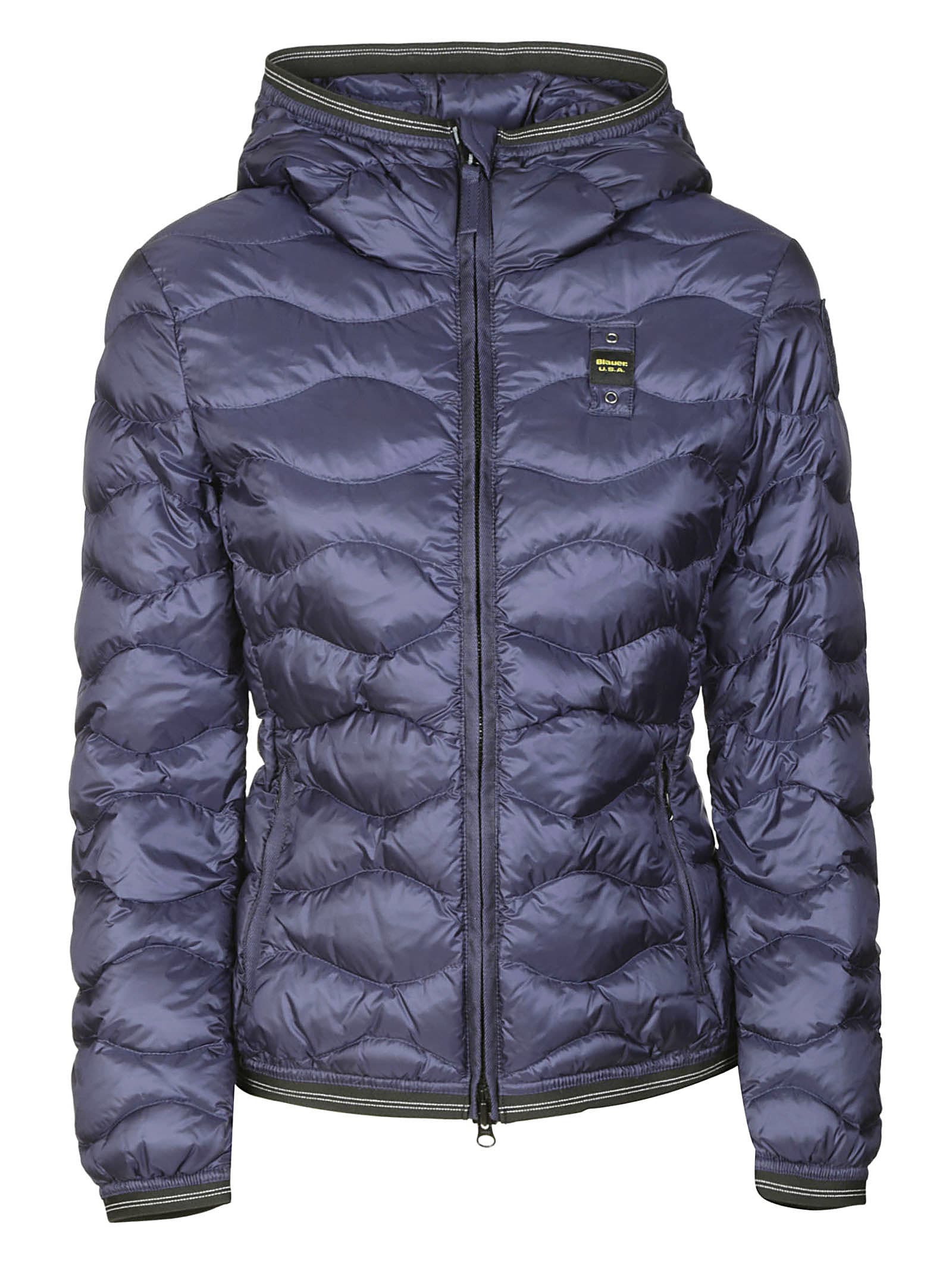 BLAUER QUILTED ZIPPED HOODED JACKET,11292212