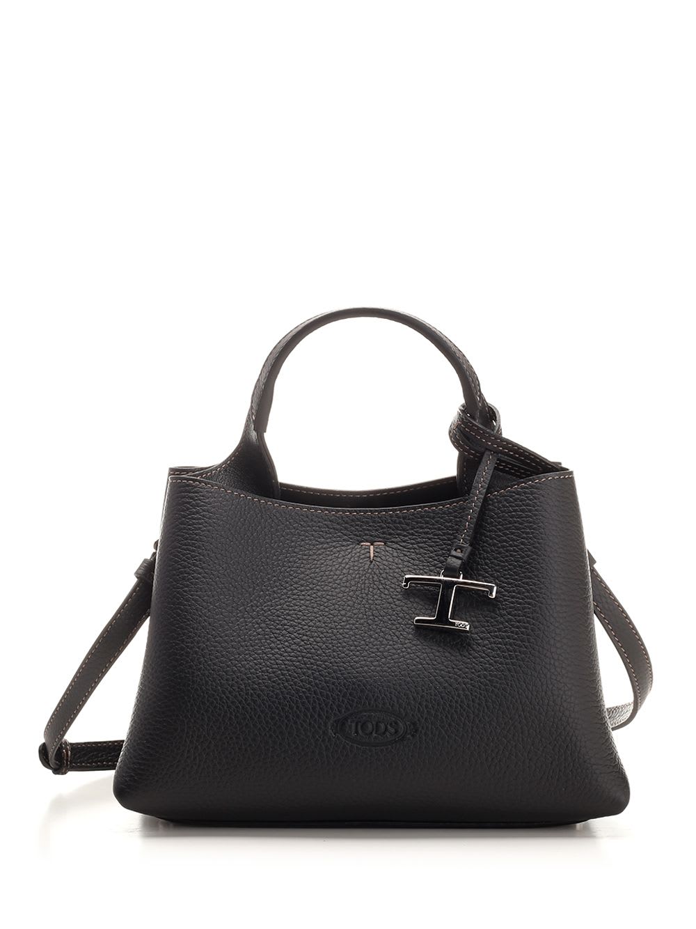 Shop Tod's T Timeless Micro Handbag In Black