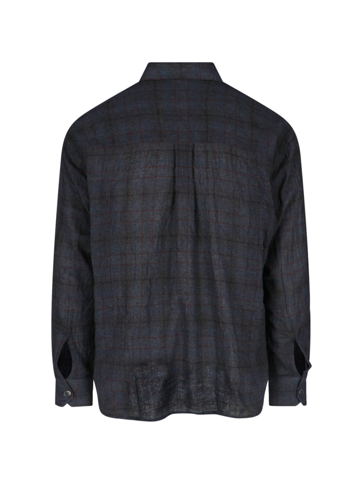 Our Legacy Check Pattern Button-down Shirt With Chest Pocket In Black