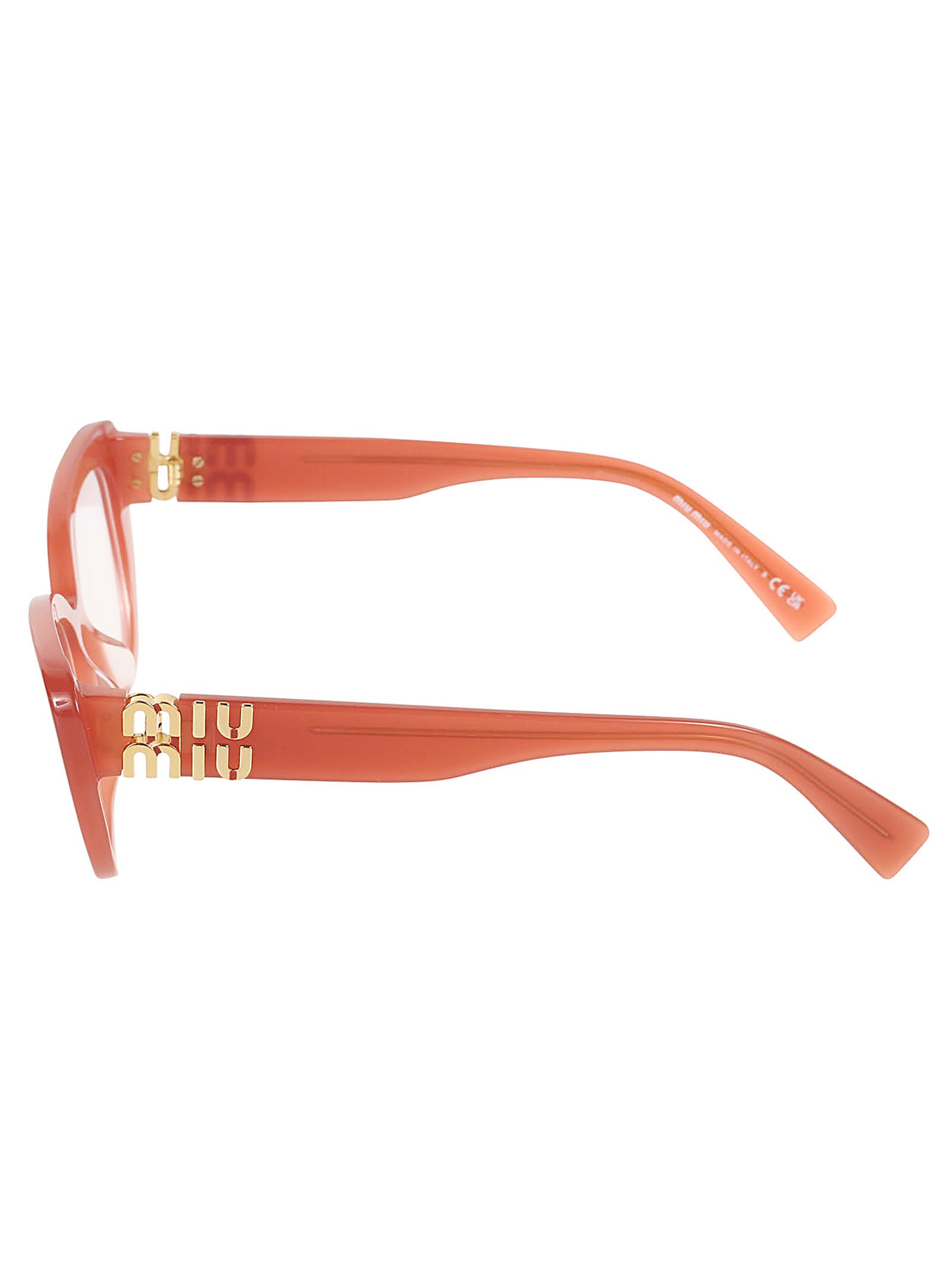 Miu Miu Metal Hinges Cat-eye Glasses In 10m1o1