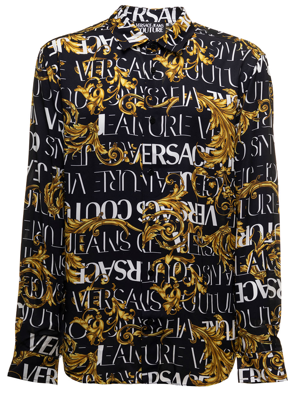 Baroque Printed Viscose Shirt Versace Jeans Couture Man